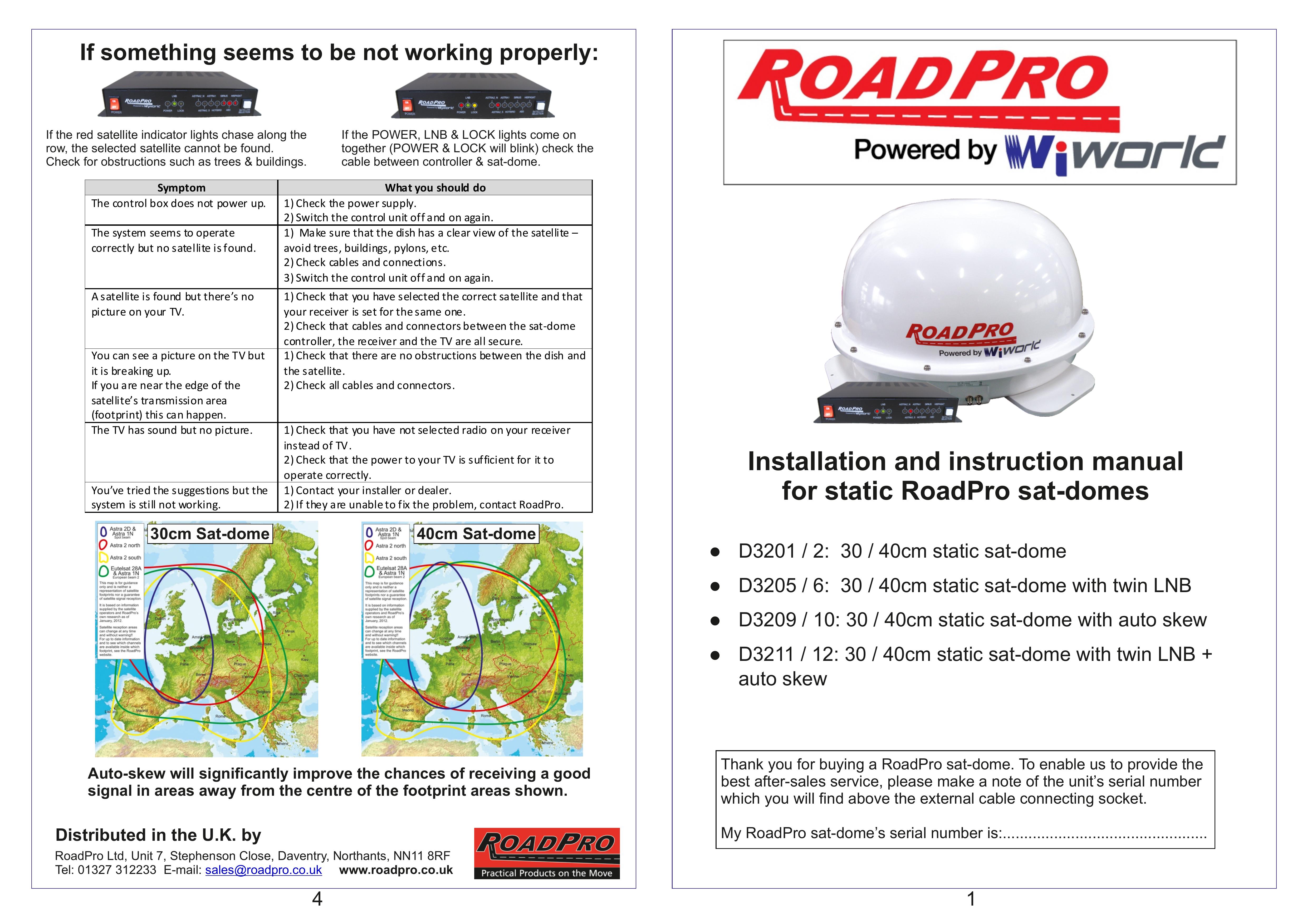 RoadPro D3209 Security Camera User Manual