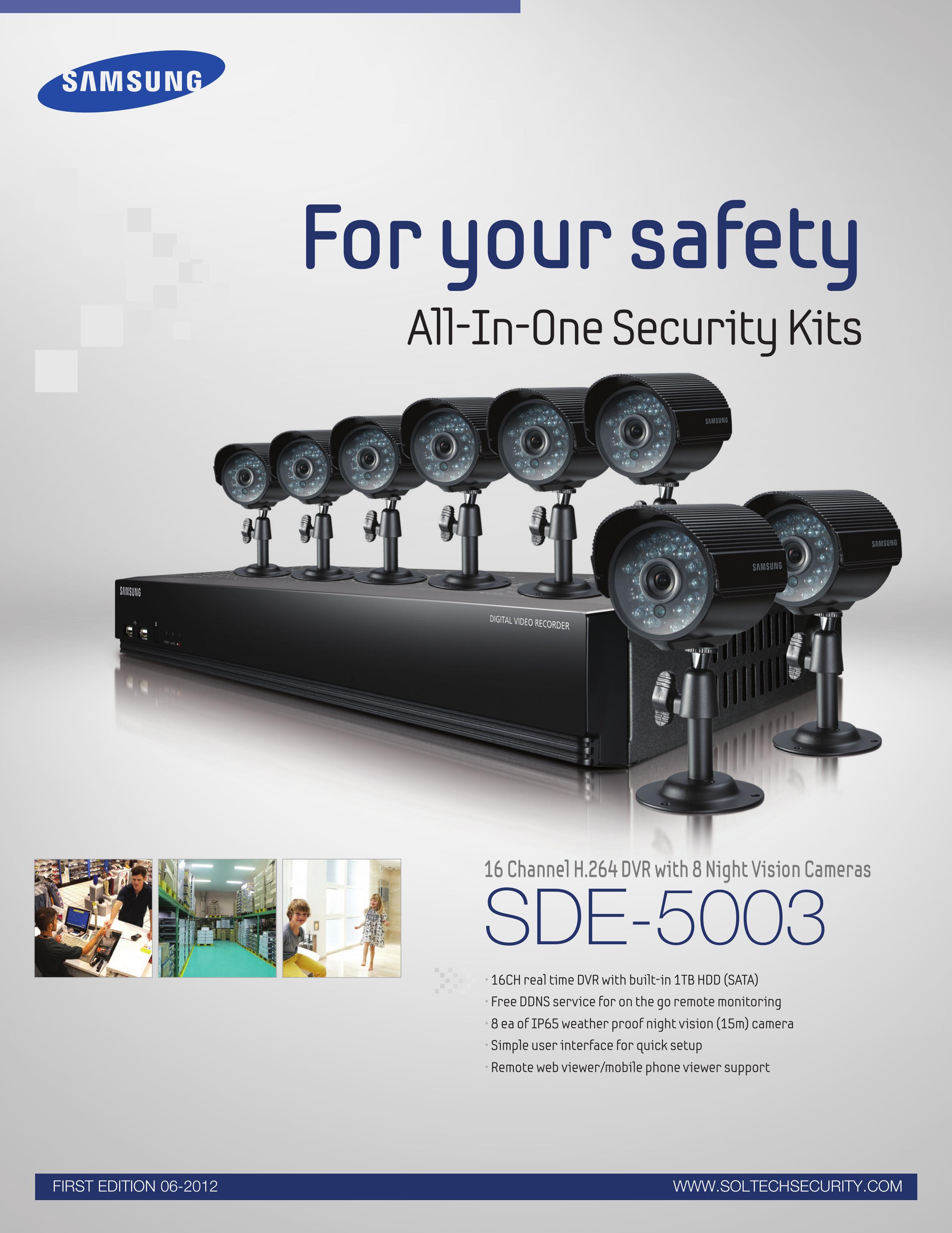 Samsung All-In-One Security Kits Security Camera User Manual