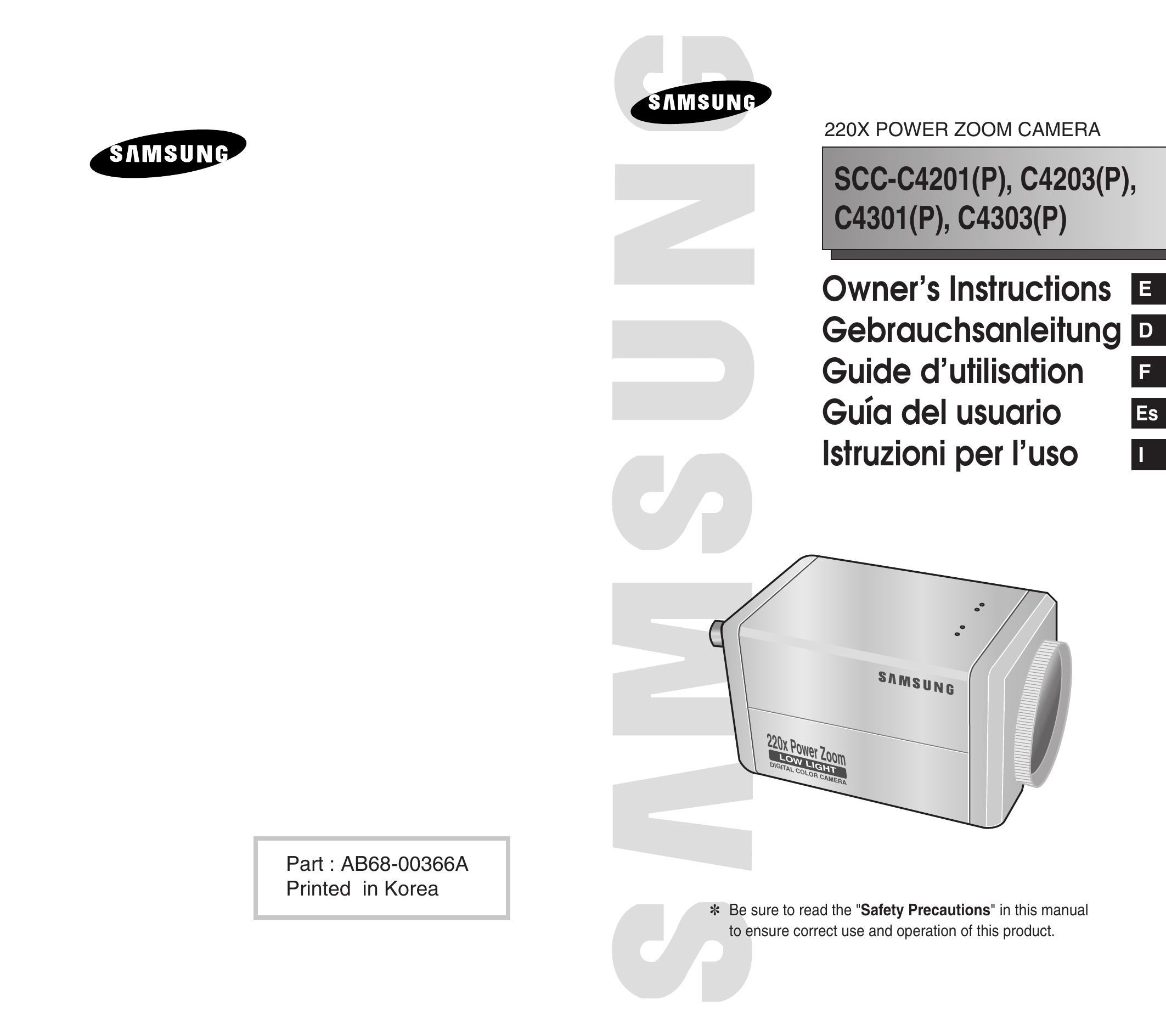 Samsung SCC-C4201(P) Security Camera User Manual