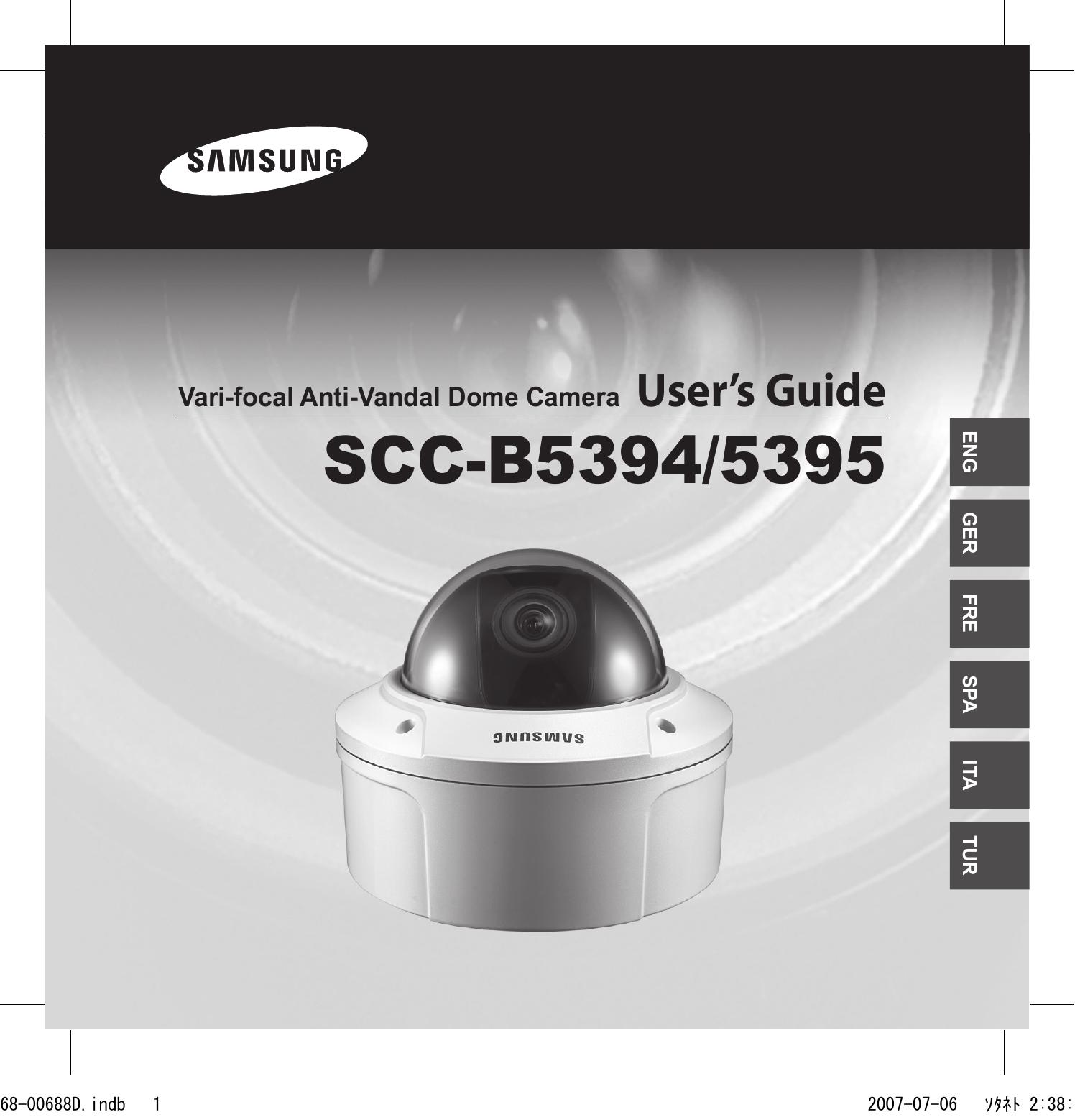 Samsung SCC-5395 Security Camera User Manual