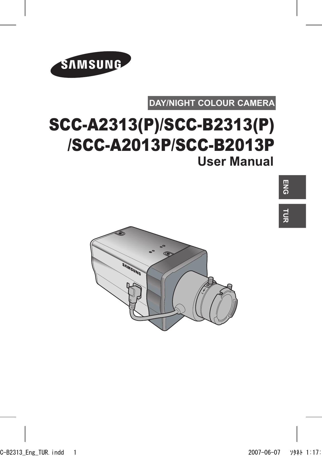 Samsung SCC-A2313(P) Security Camera User Manual