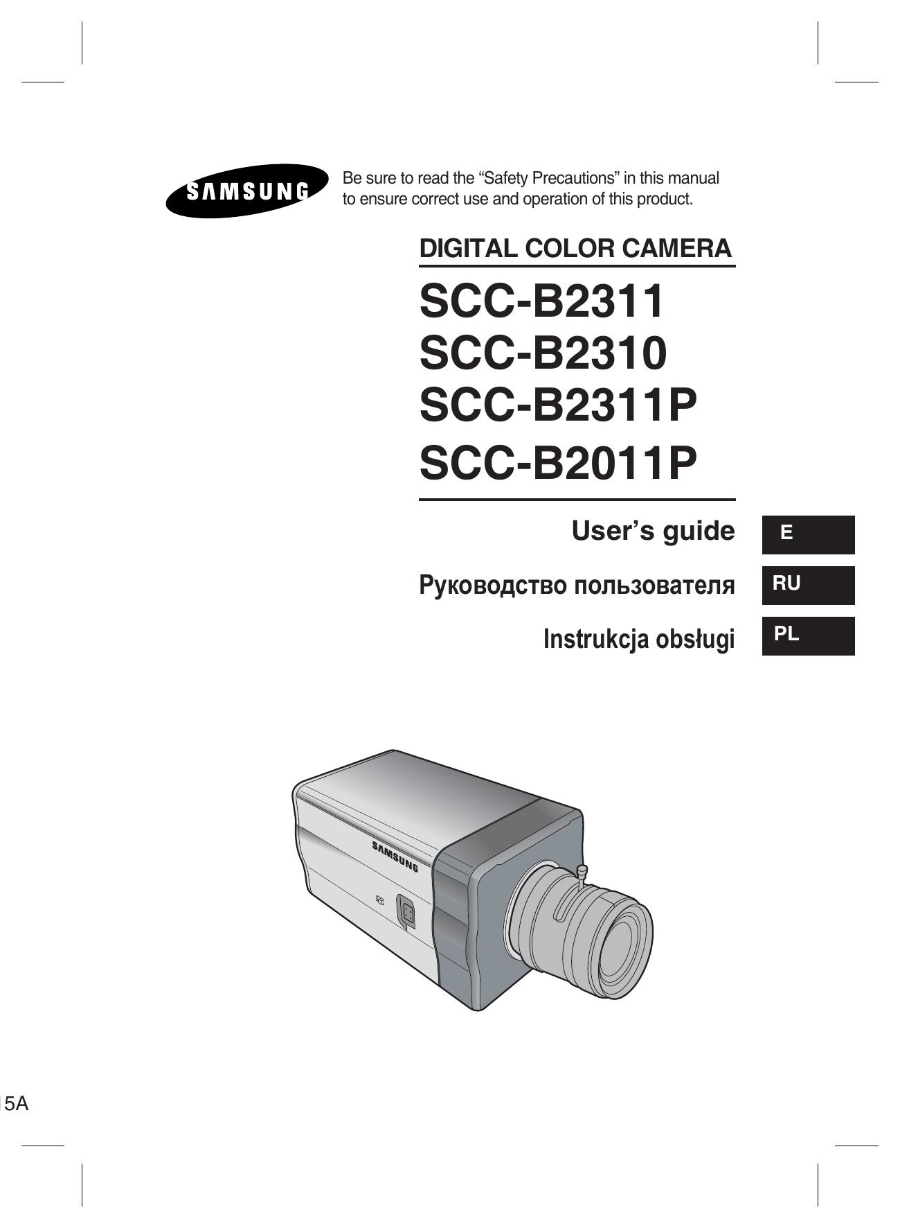 Samsung SCC-B2011P Security Camera User Manual