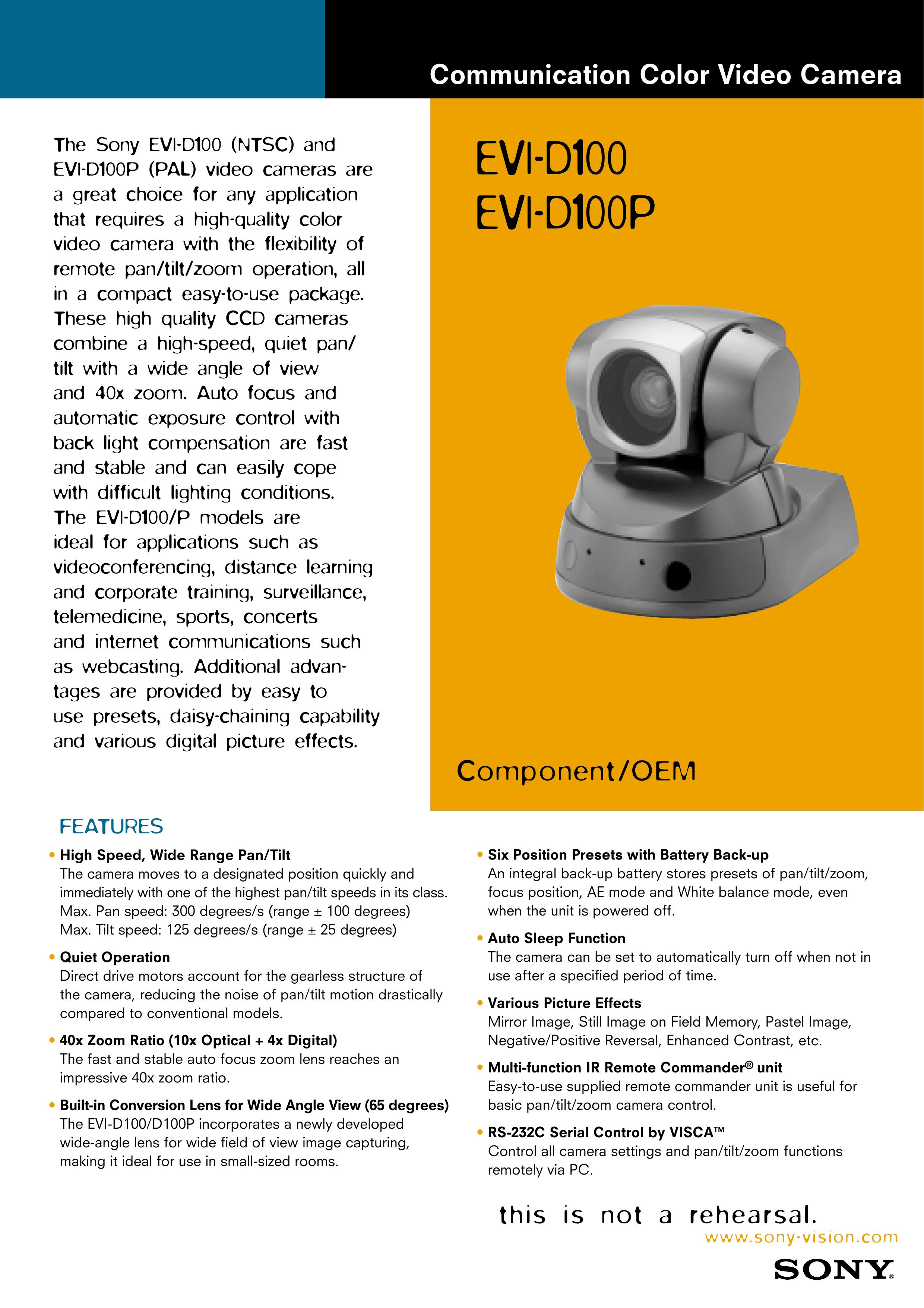 Sony EVI-D100 Security Camera User Manual