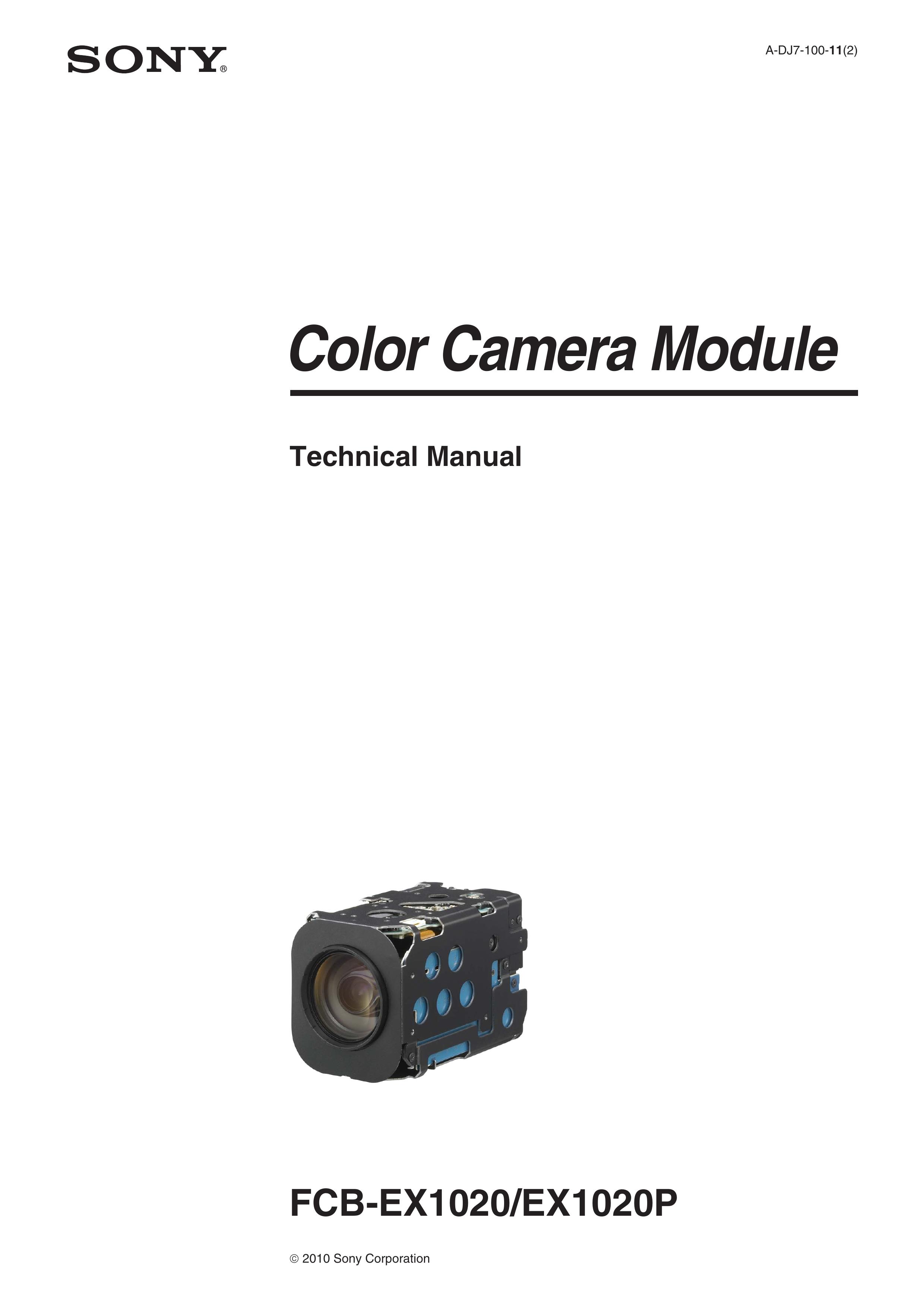 Sony FCB-EX1020 Security Camera User Manual