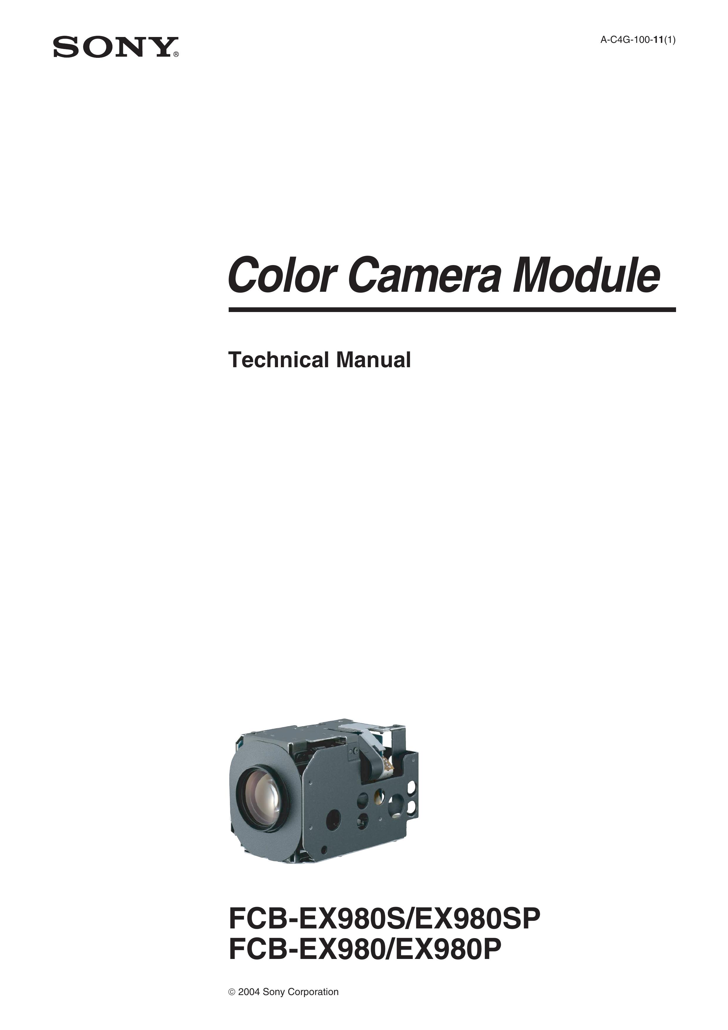 Sony FCB-EX980S, FCB-EX980SP, FCB-EX980, FCB-EX980P Security Camera User Manual