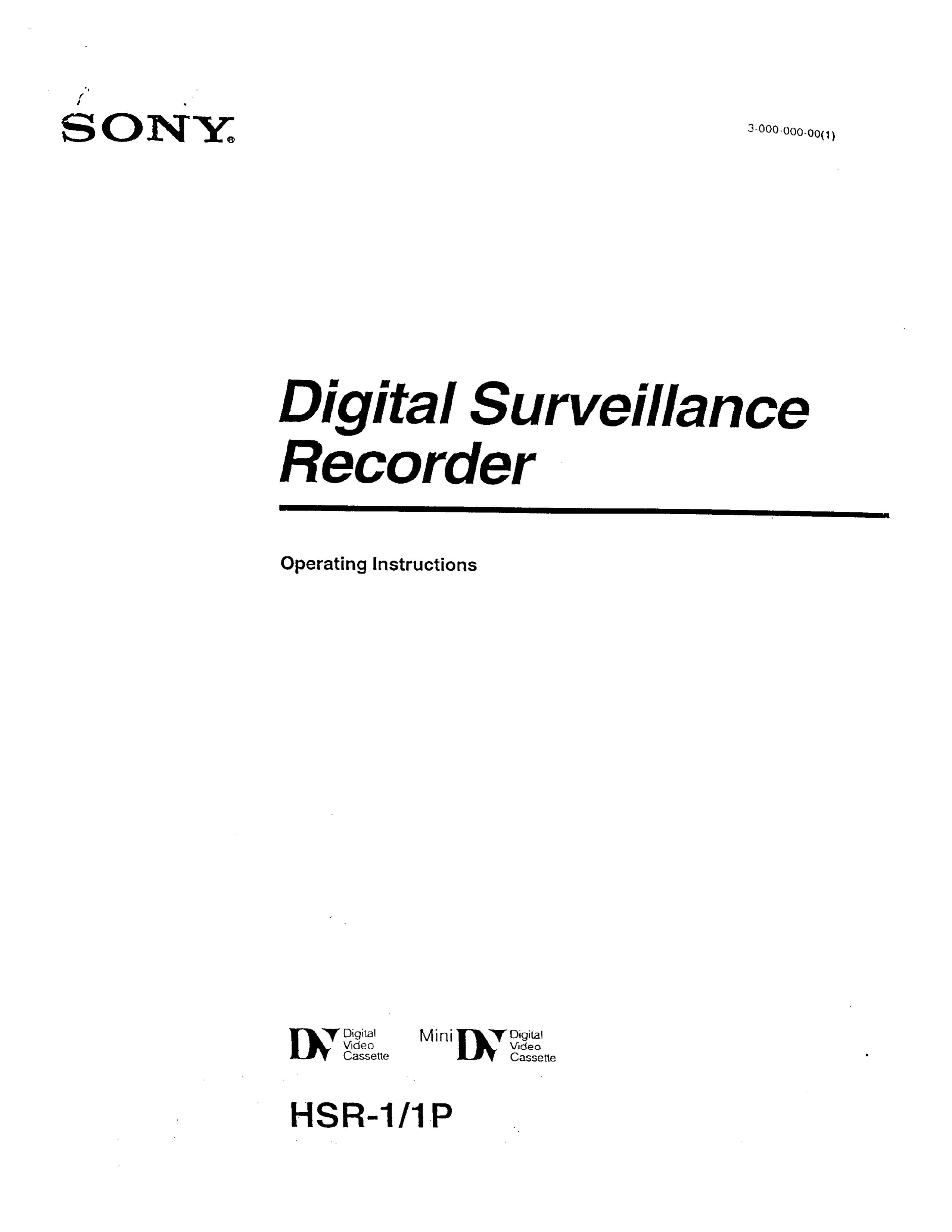 Sony HSR-1/1P Security Camera User Manual