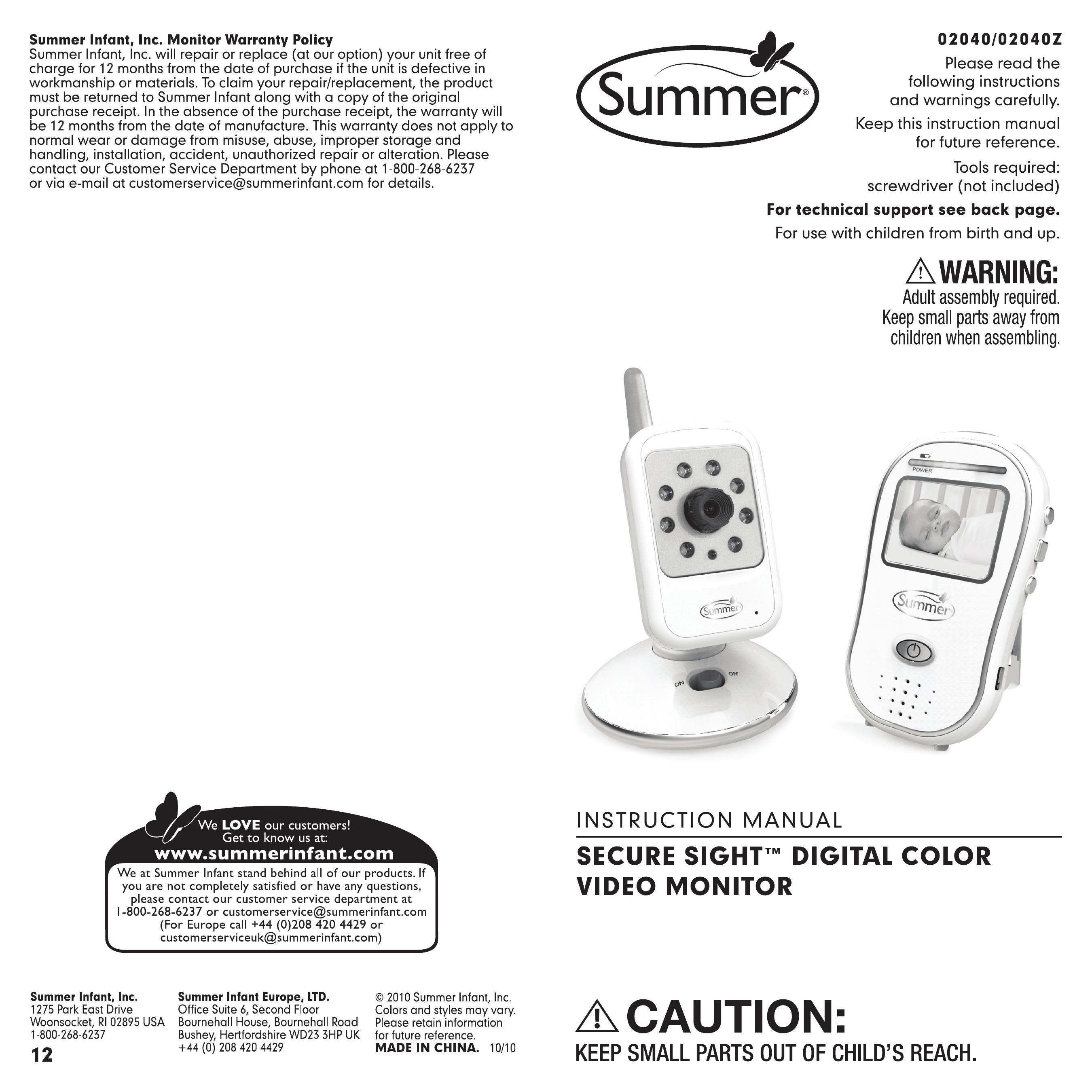 Summer Infant 28084 Security Camera User Manual
