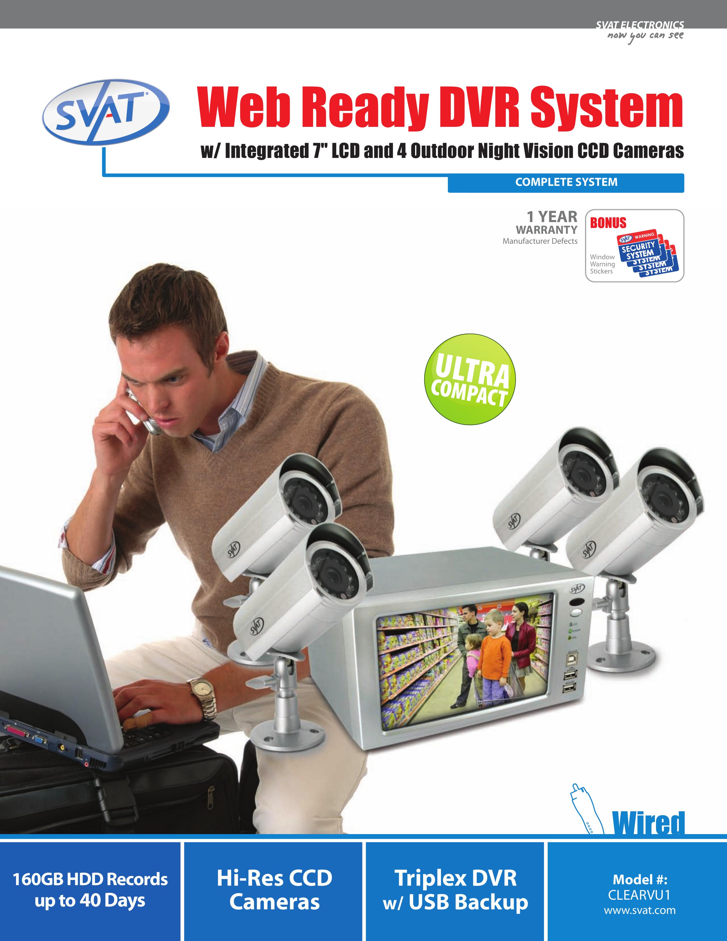 SVAT Electronics CLEARVU1 Security Camera User Manual