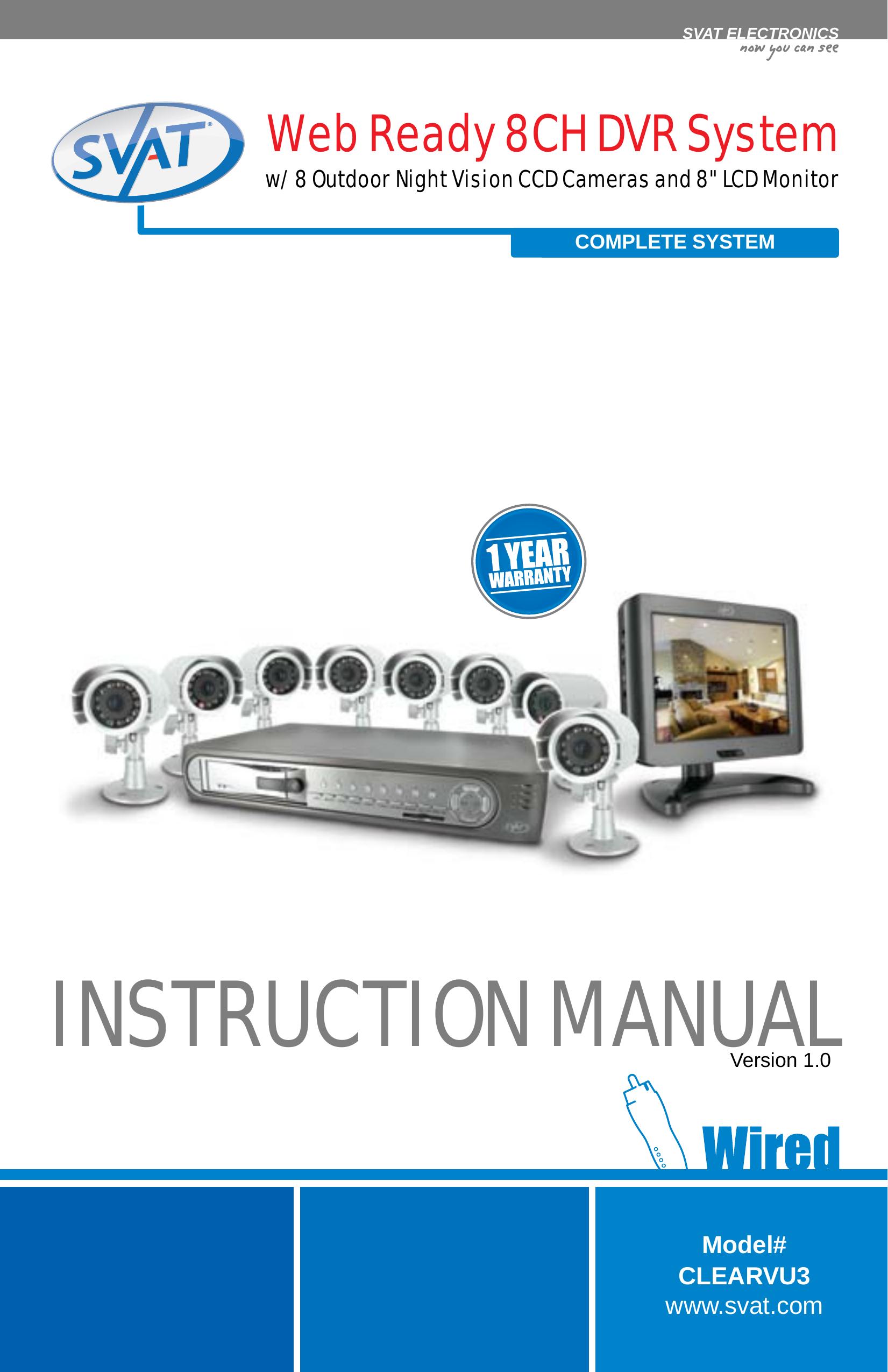 SVAT Electronics CLEARVU3 Security Camera User Manual