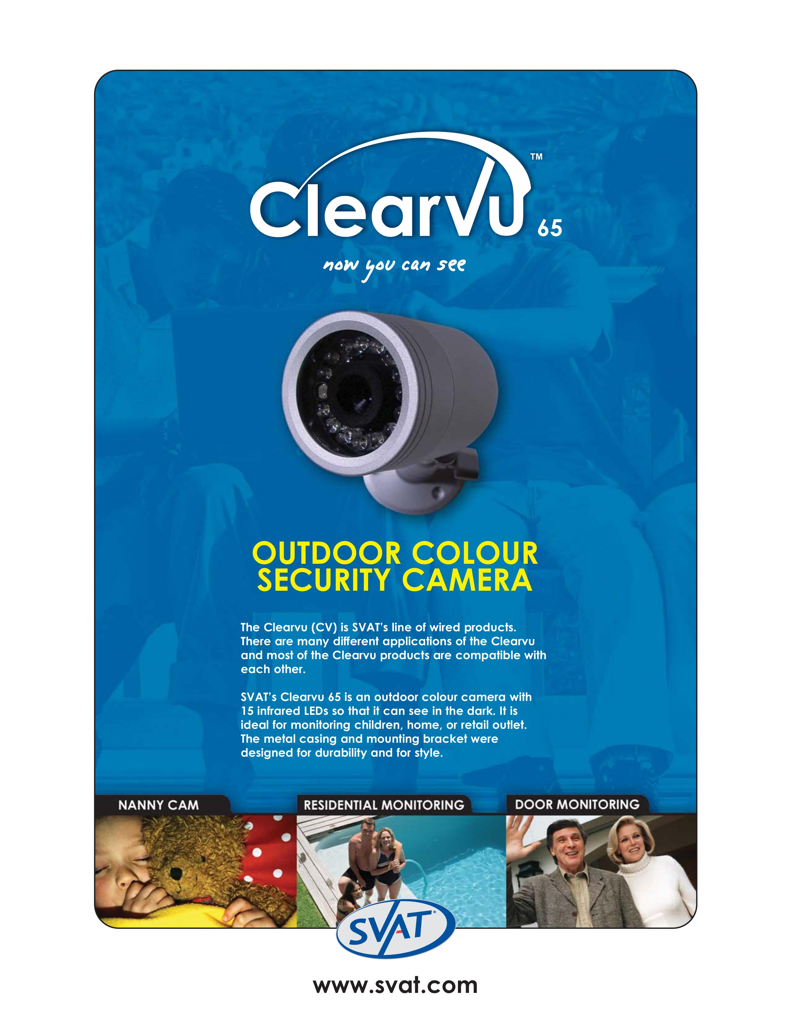 SVAT Electronics Clearvu65 Security Camera User Manual