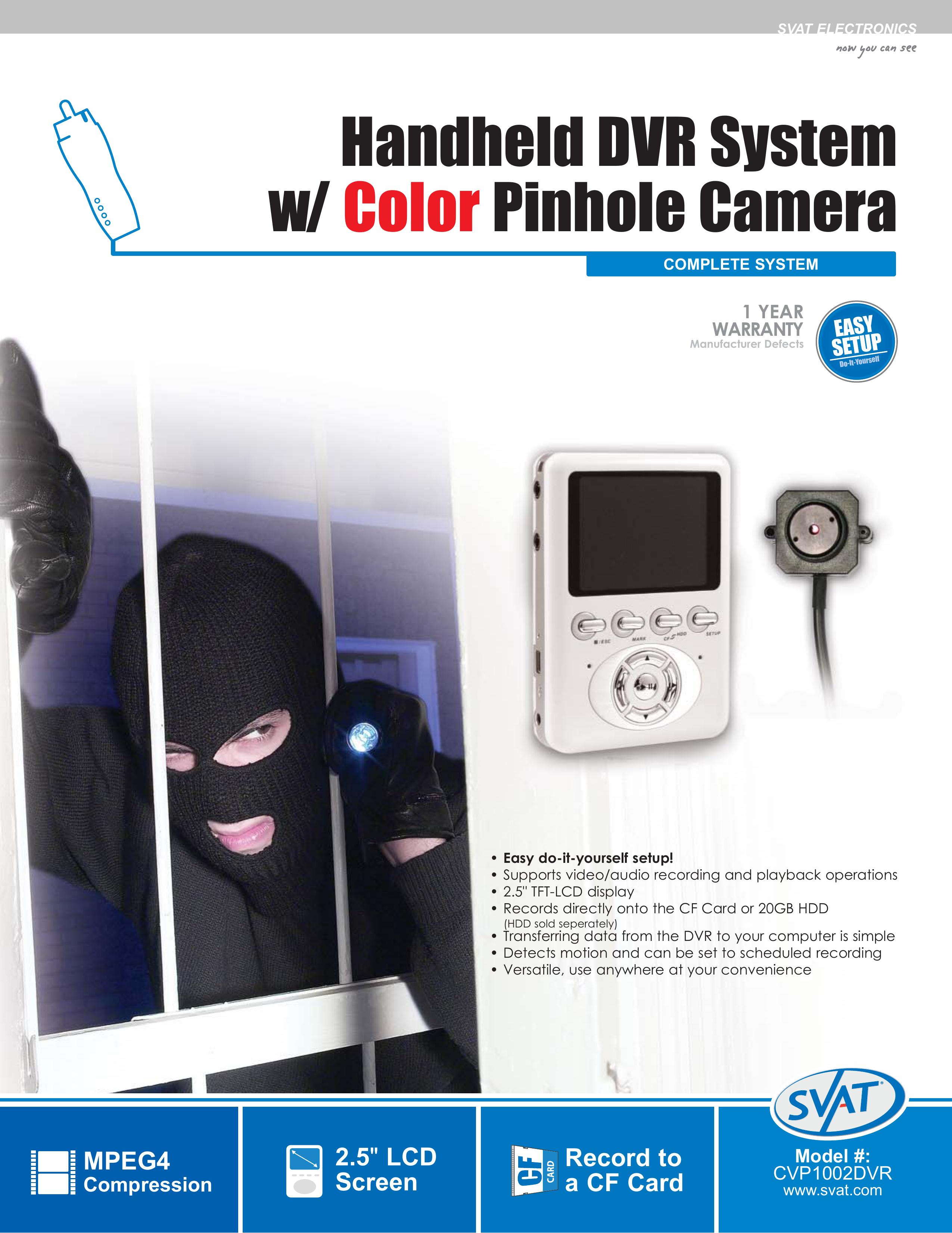 SVAT Electronics CV1002 Security Camera User Manual