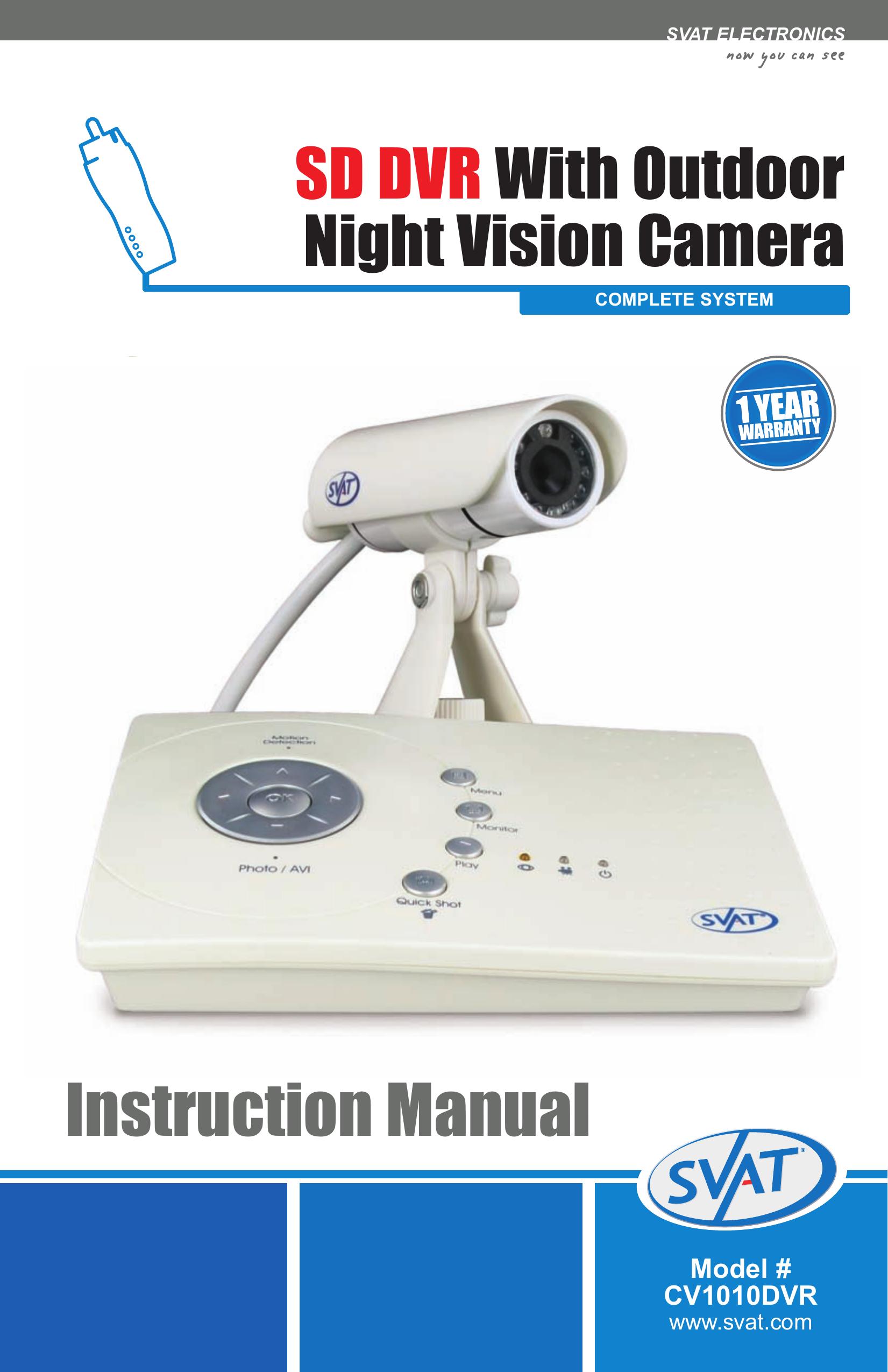 SVAT Electronics CV1010 Security Camera User Manual