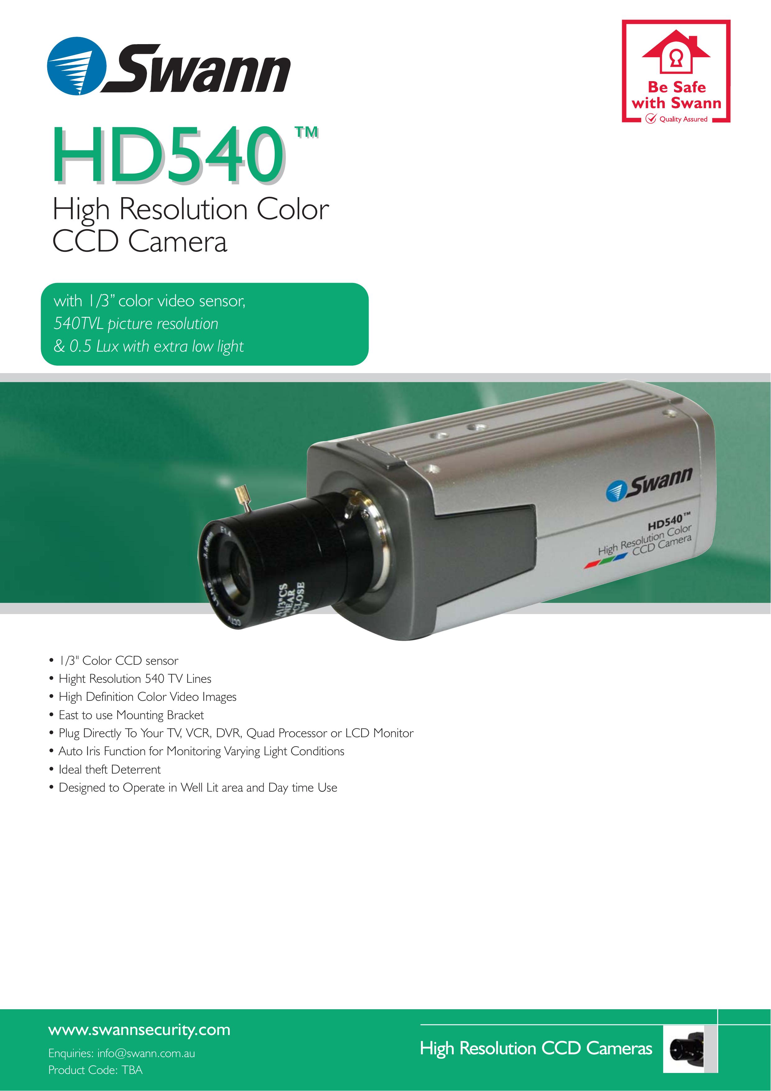 Swann HD540 Security Camera User Manual