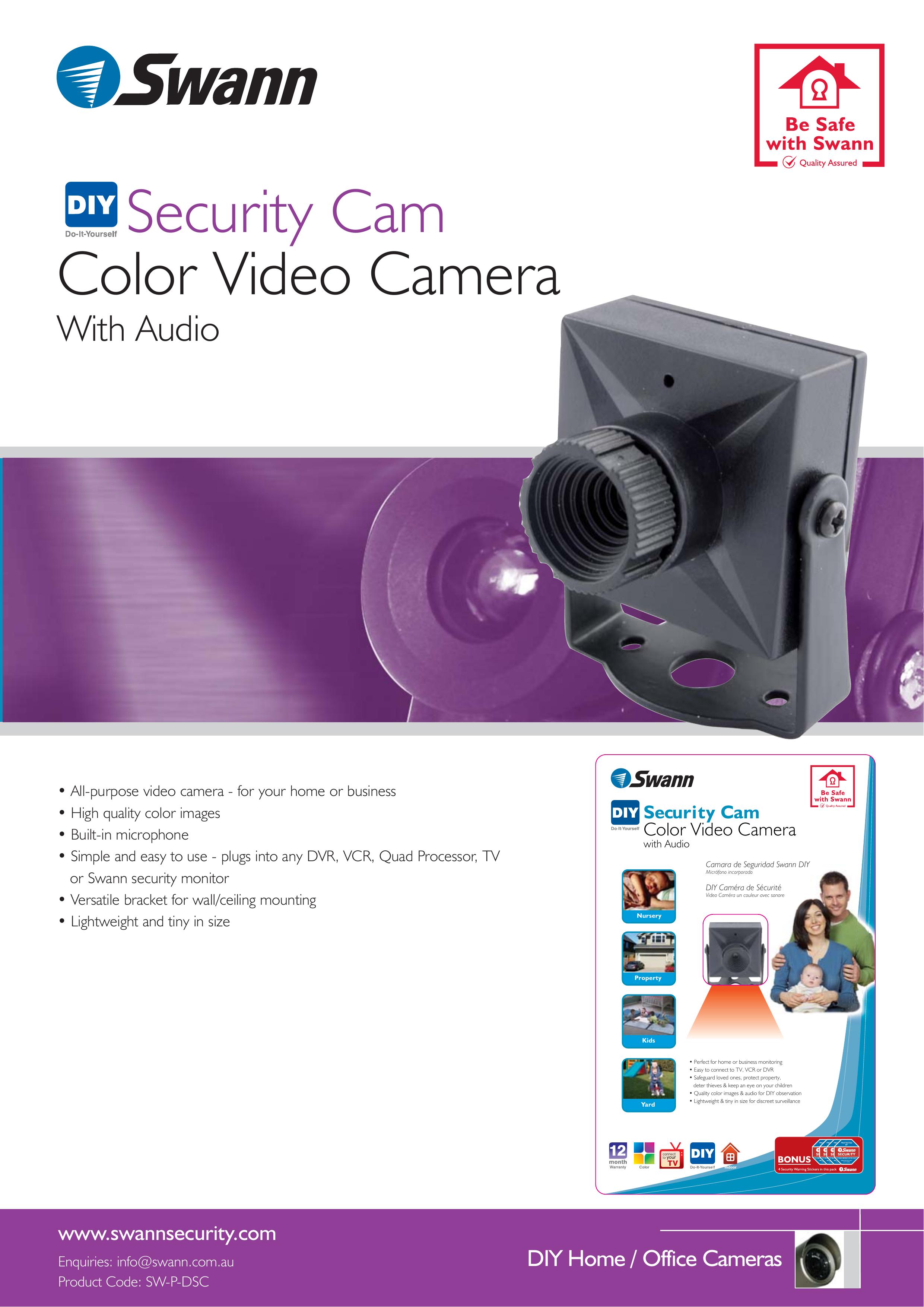 Swann Security Cam Color Video Camera Security Camera User Manual
