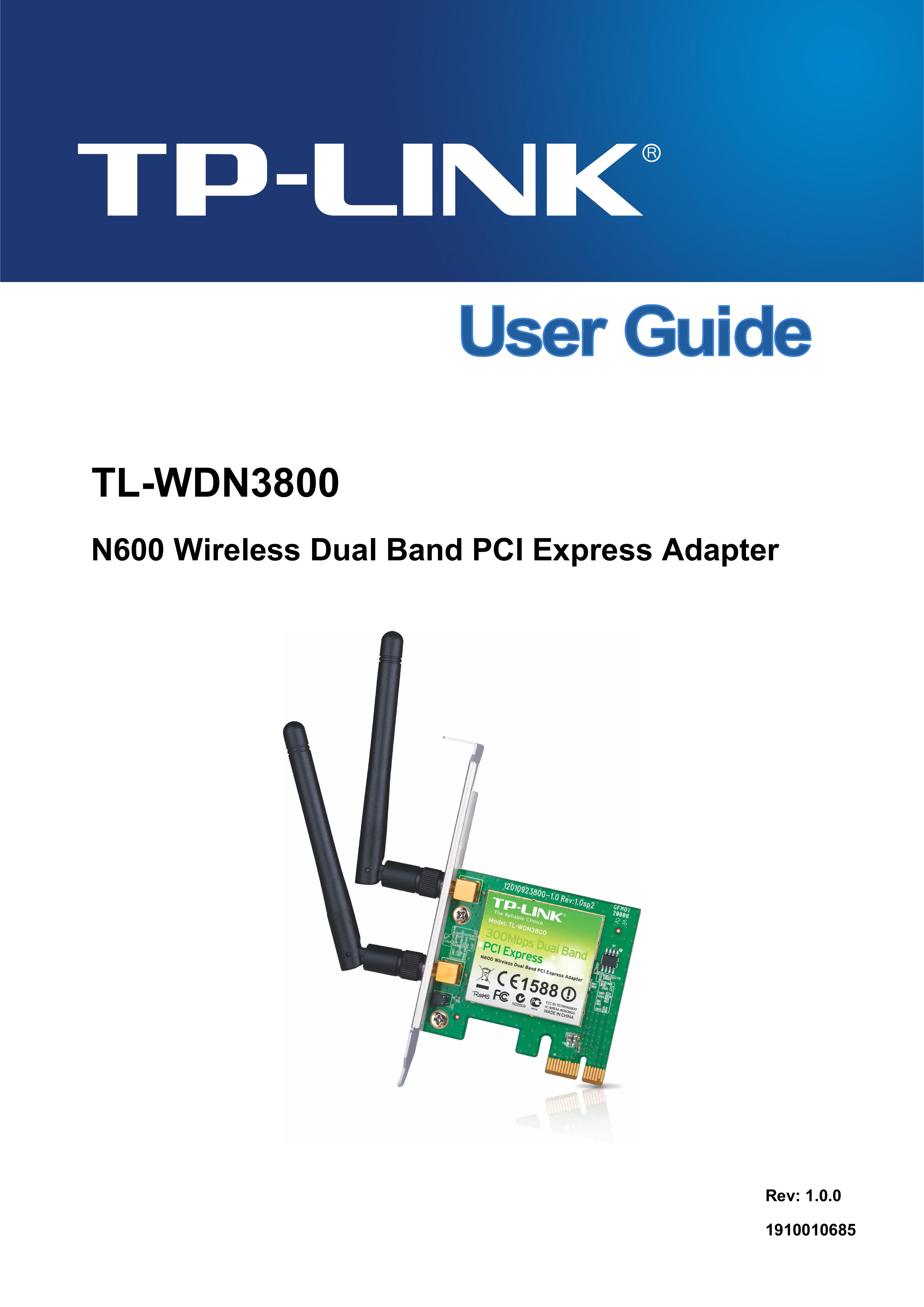 TP-Link TL-WDN3800 Security Camera User Manual