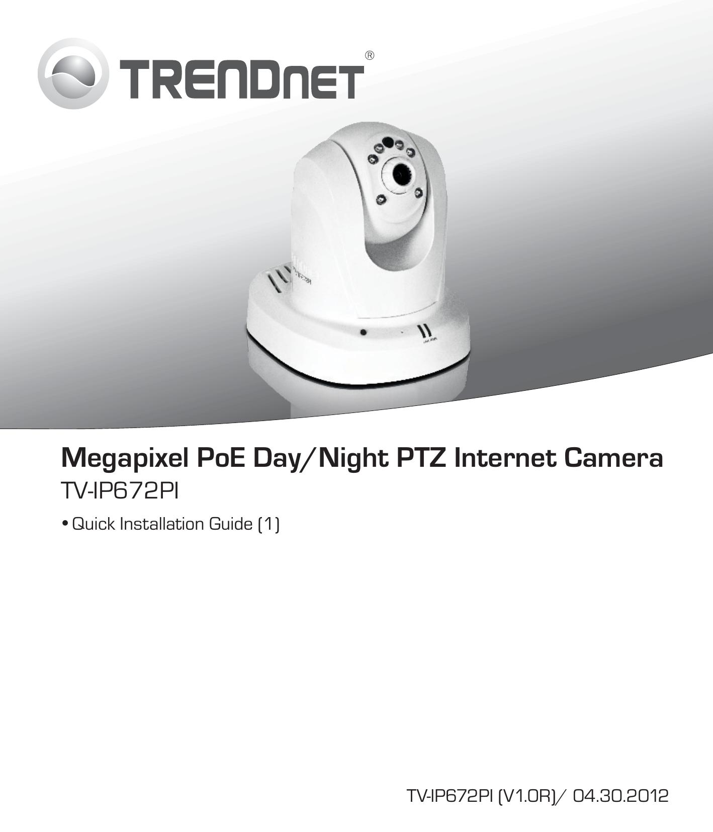 TRENDnet TVIP672PI Security Camera User Manual