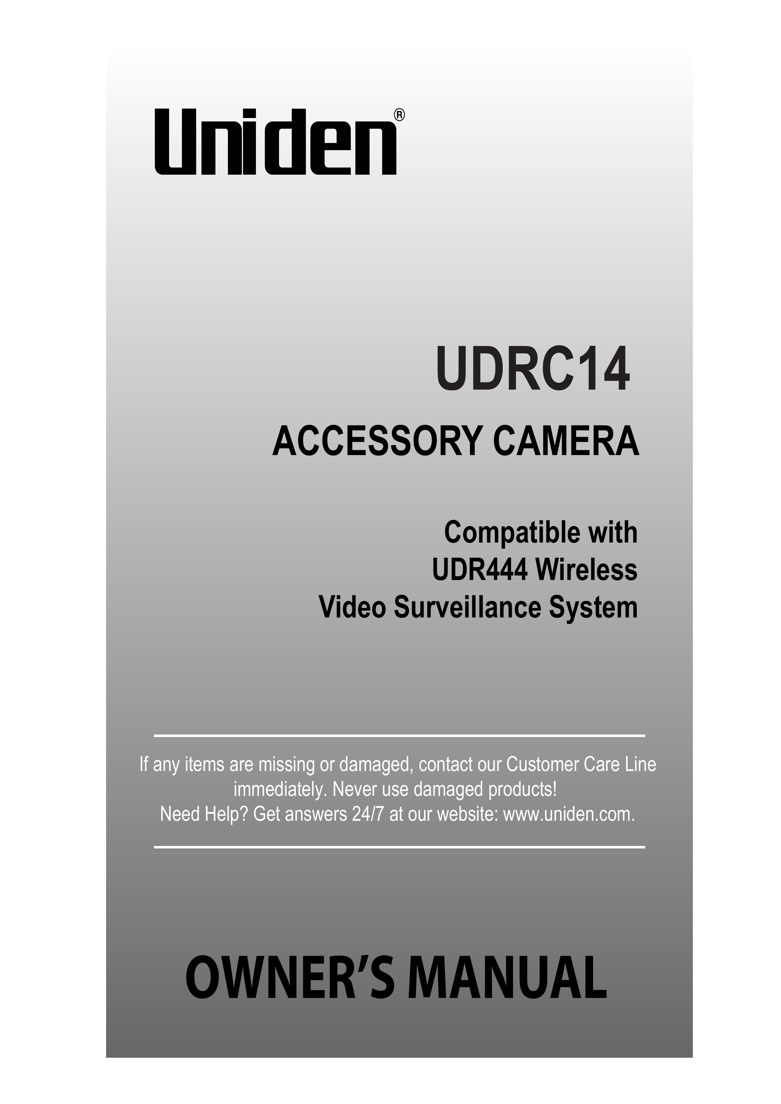 Uniden UDRC14 Security Camera User Manual