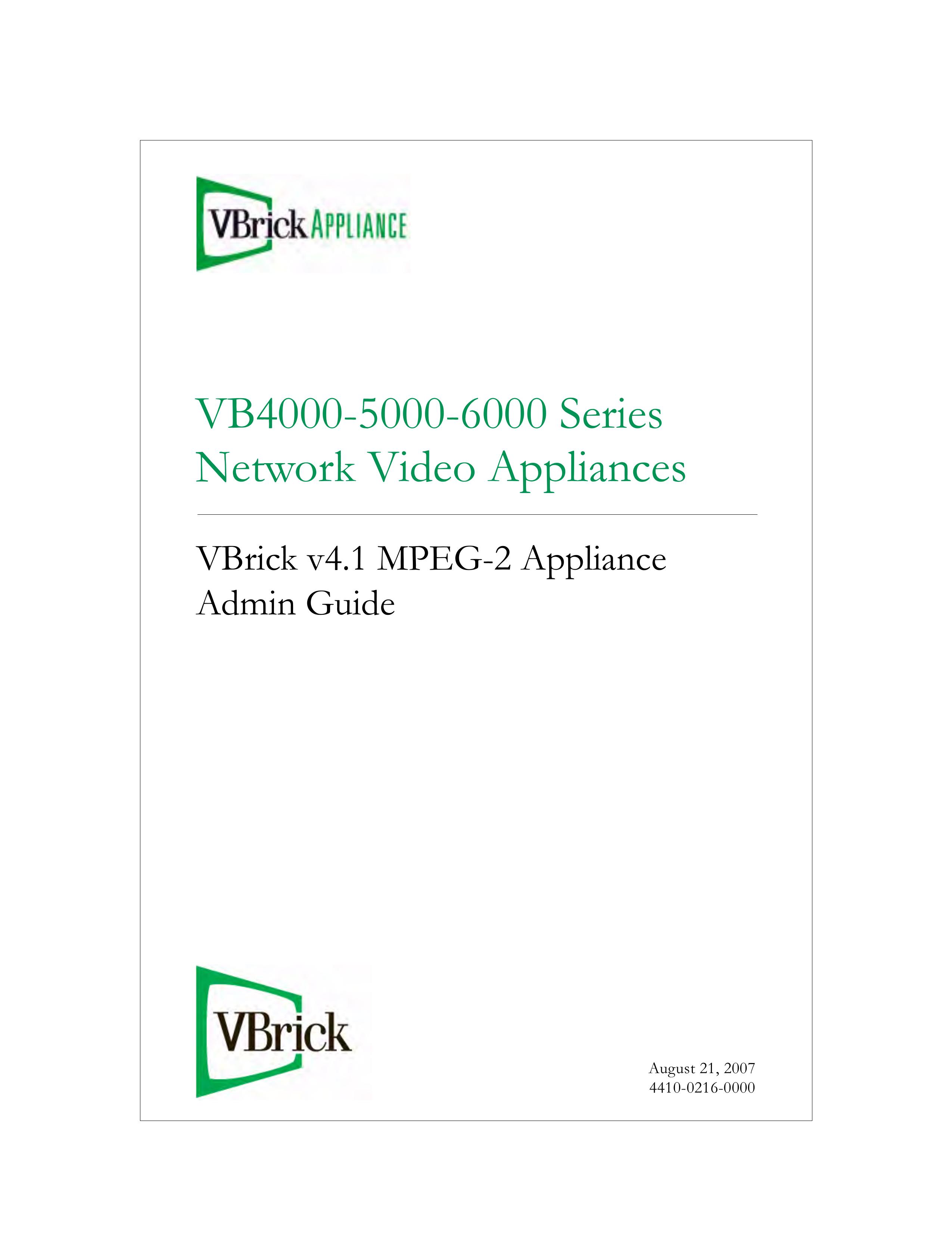 VBrick Systems VB6000 Security Camera User Manual