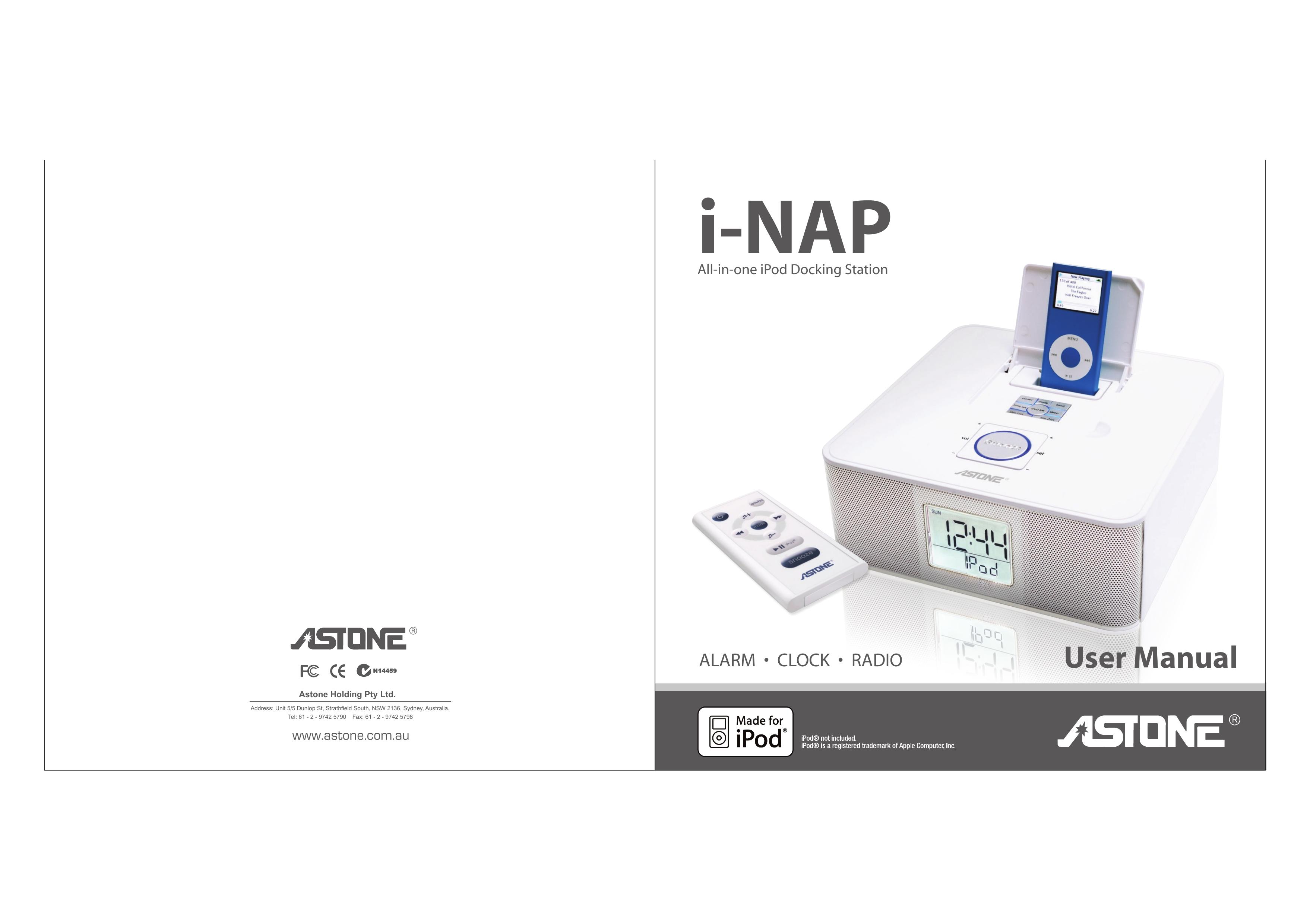 Astone Holdings Pty i-NAPAll-in-one iPod Docking Station Clock Radio User Manual