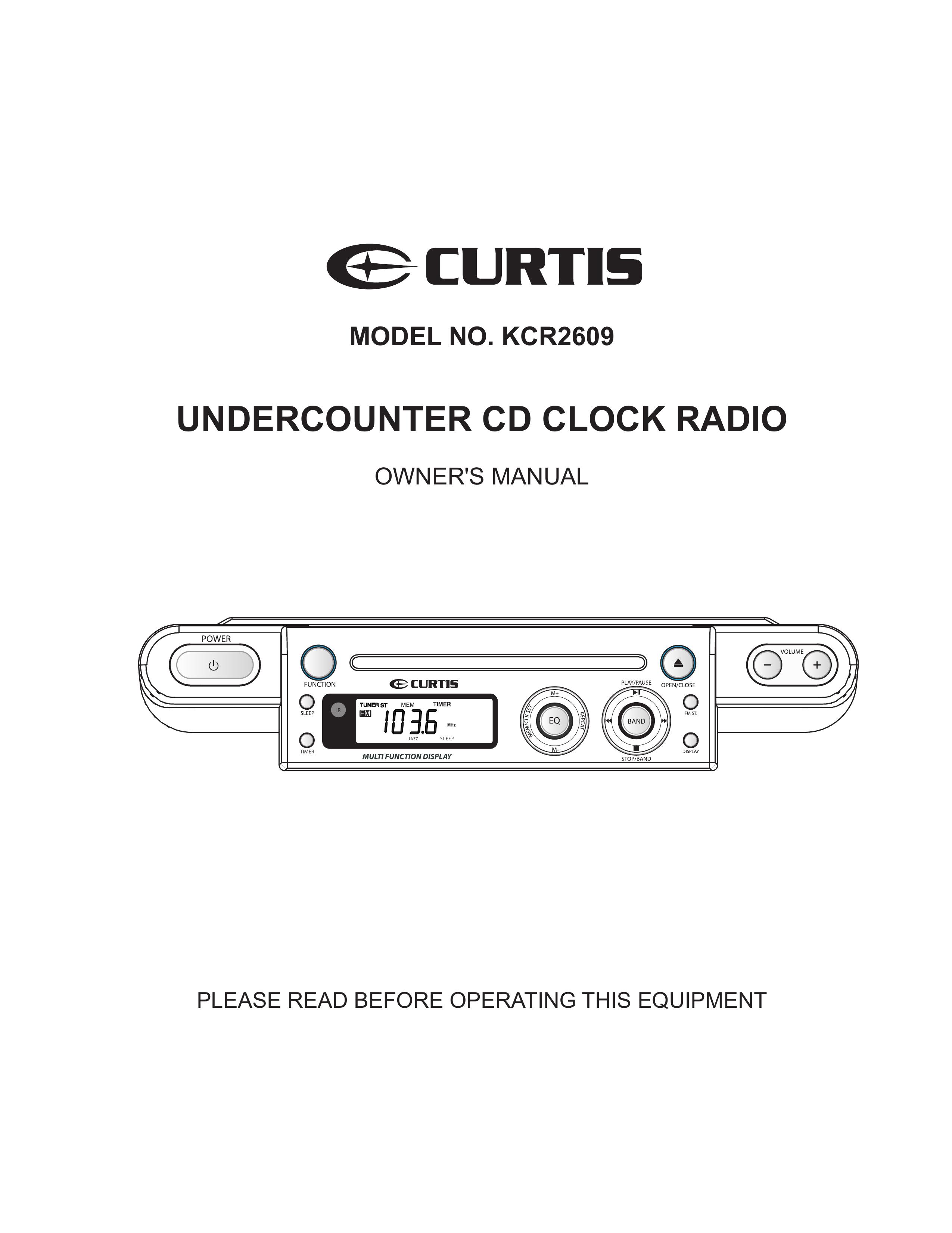 Curtis KCR2609 Clock Radio User Manual