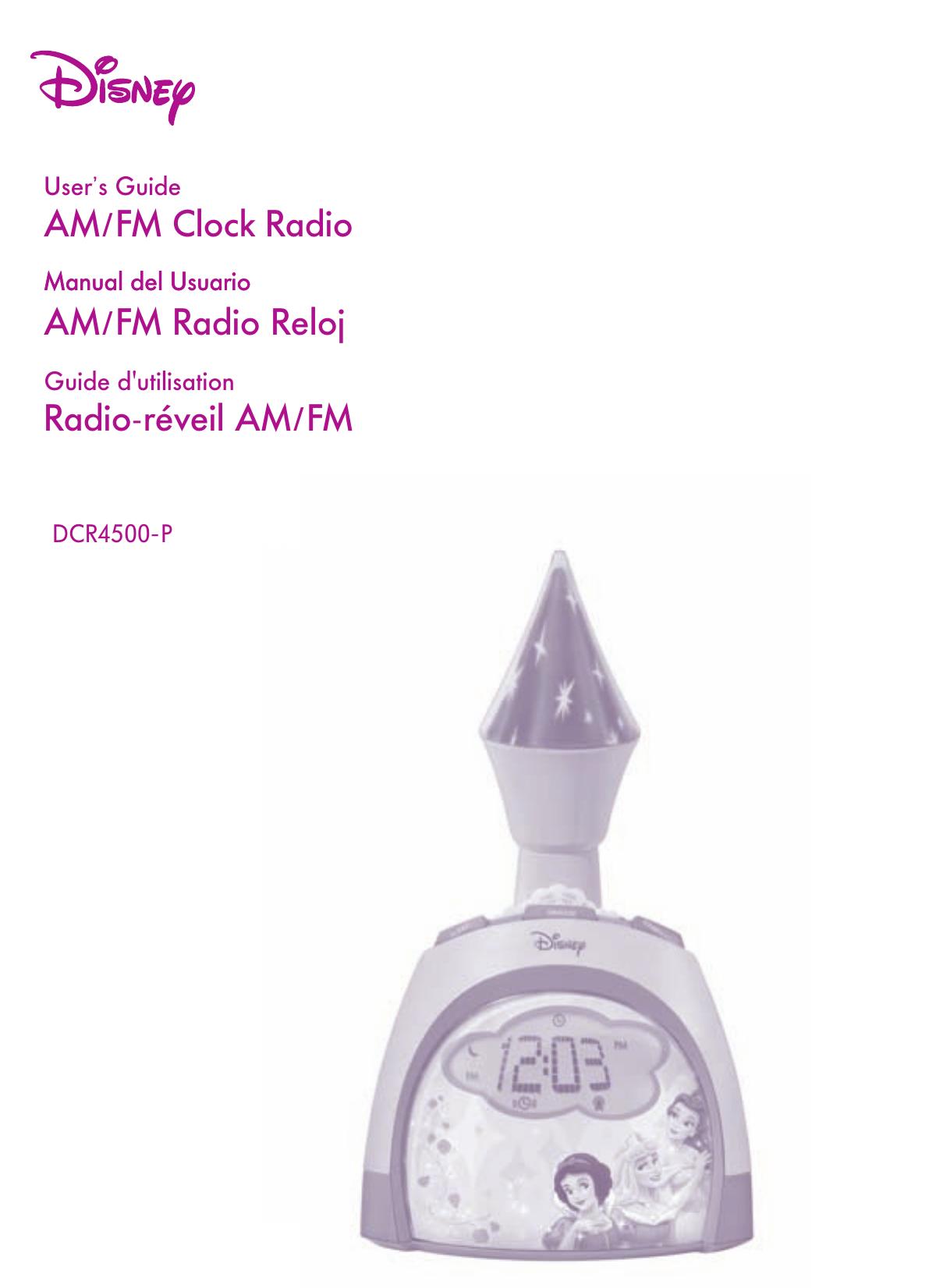 Disney DCR4500-P Clock Radio User Manual