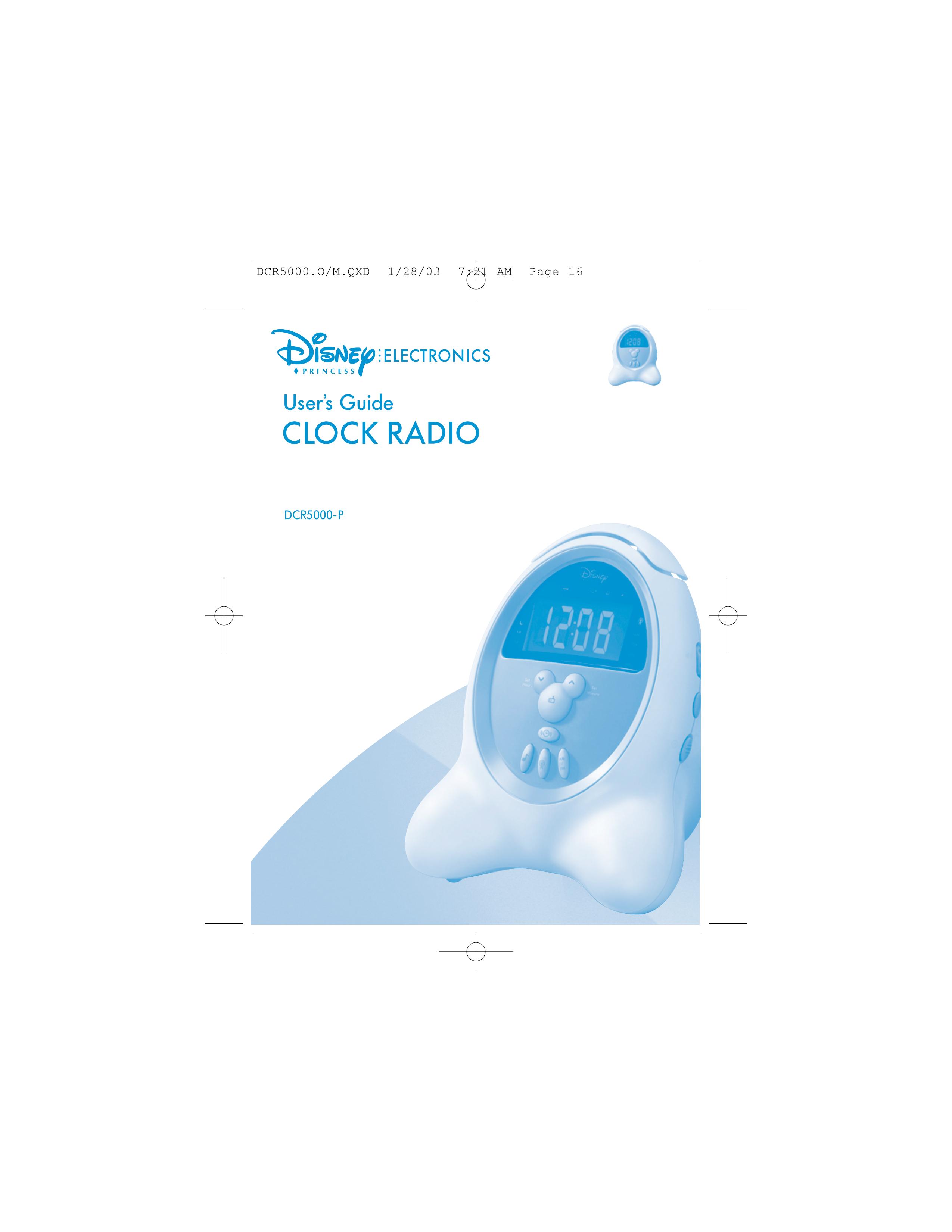 Disney DCR5000-P Clock Radio User Manual