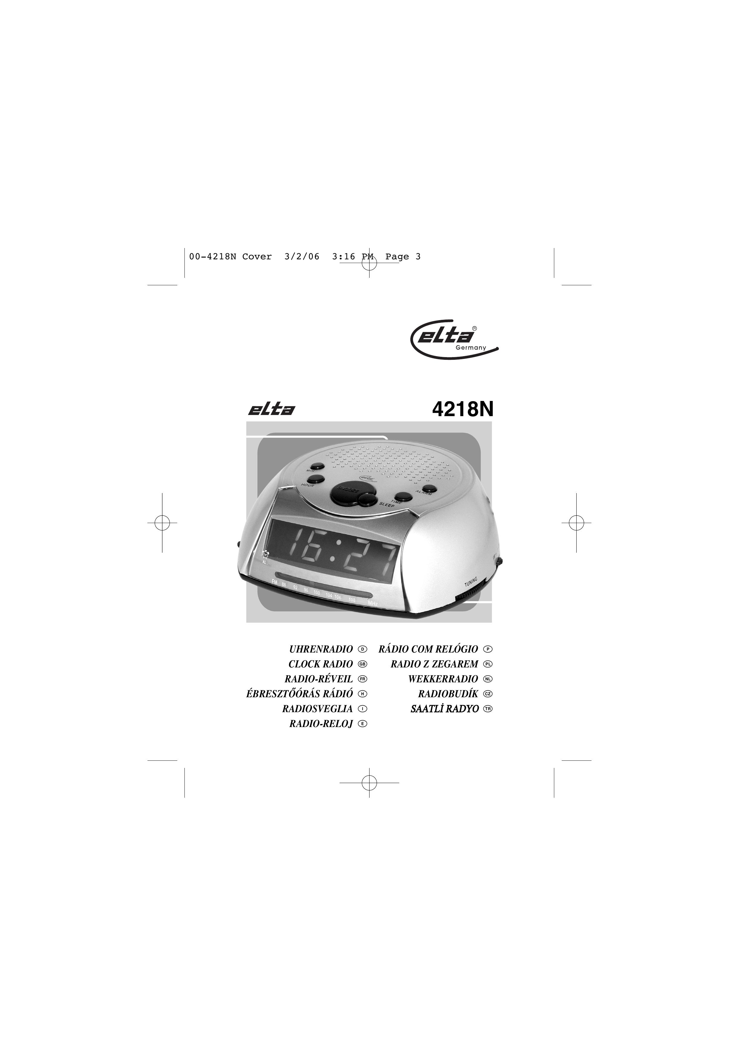 Elta 4218N Clock Radio User Manual