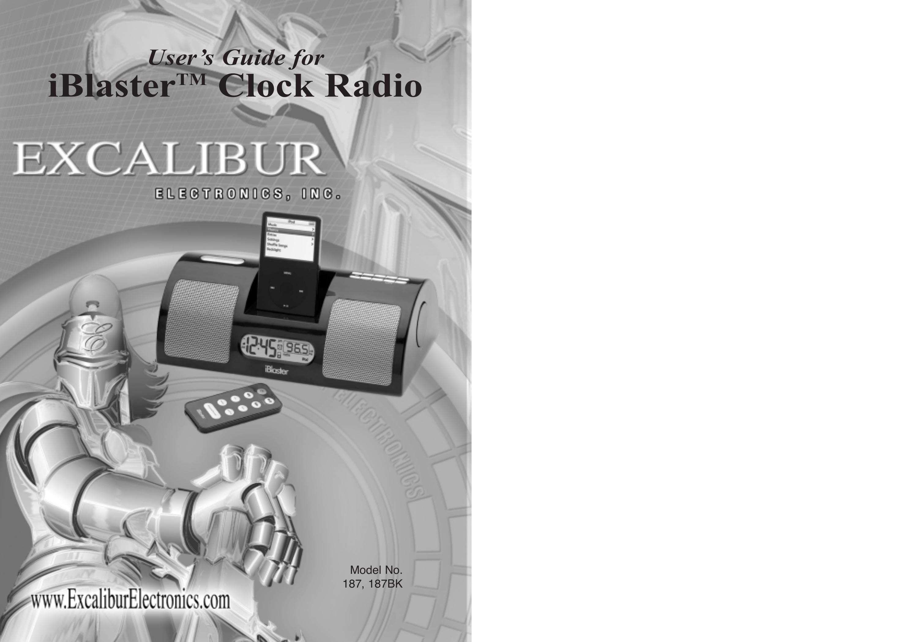 Excalibur electronic 187BK Clock Radio User Manual