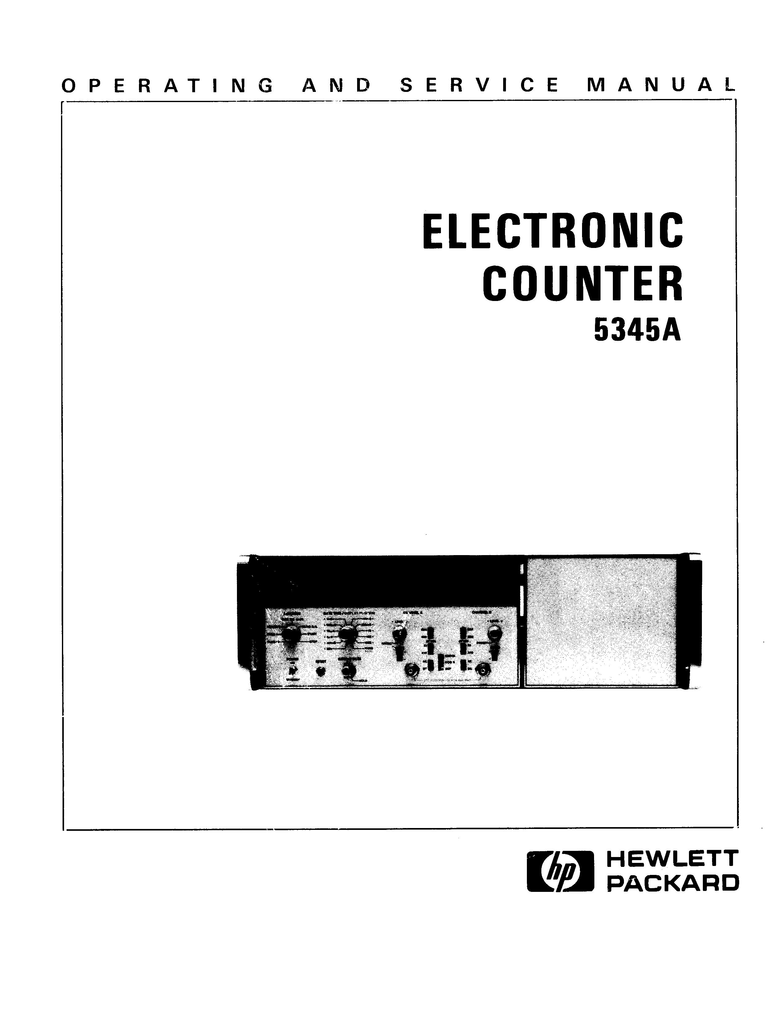 HP (Hewlett-Packard) 5345A Clock Radio User Manual