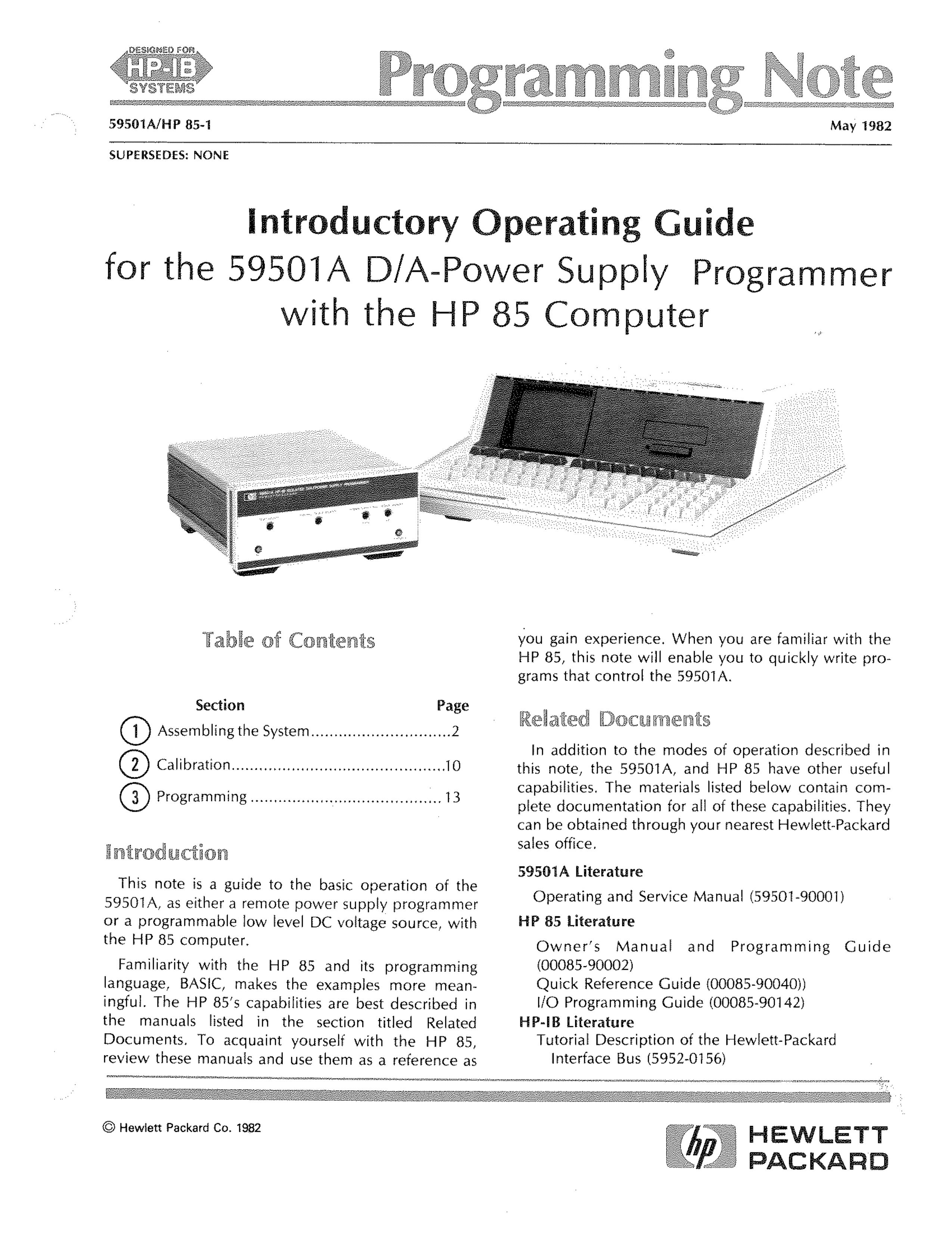 HP (Hewlett-Packard) 59501A Clock Radio User Manual