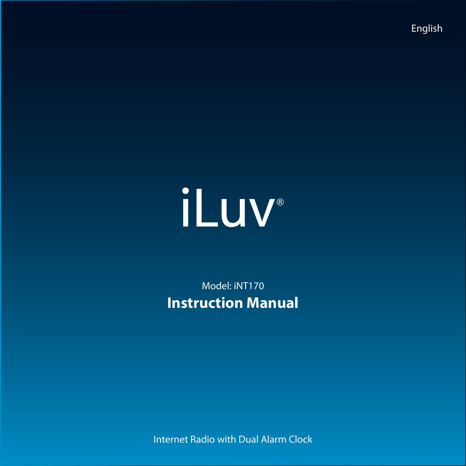 Iluv INT170 Clock Radio User Manual