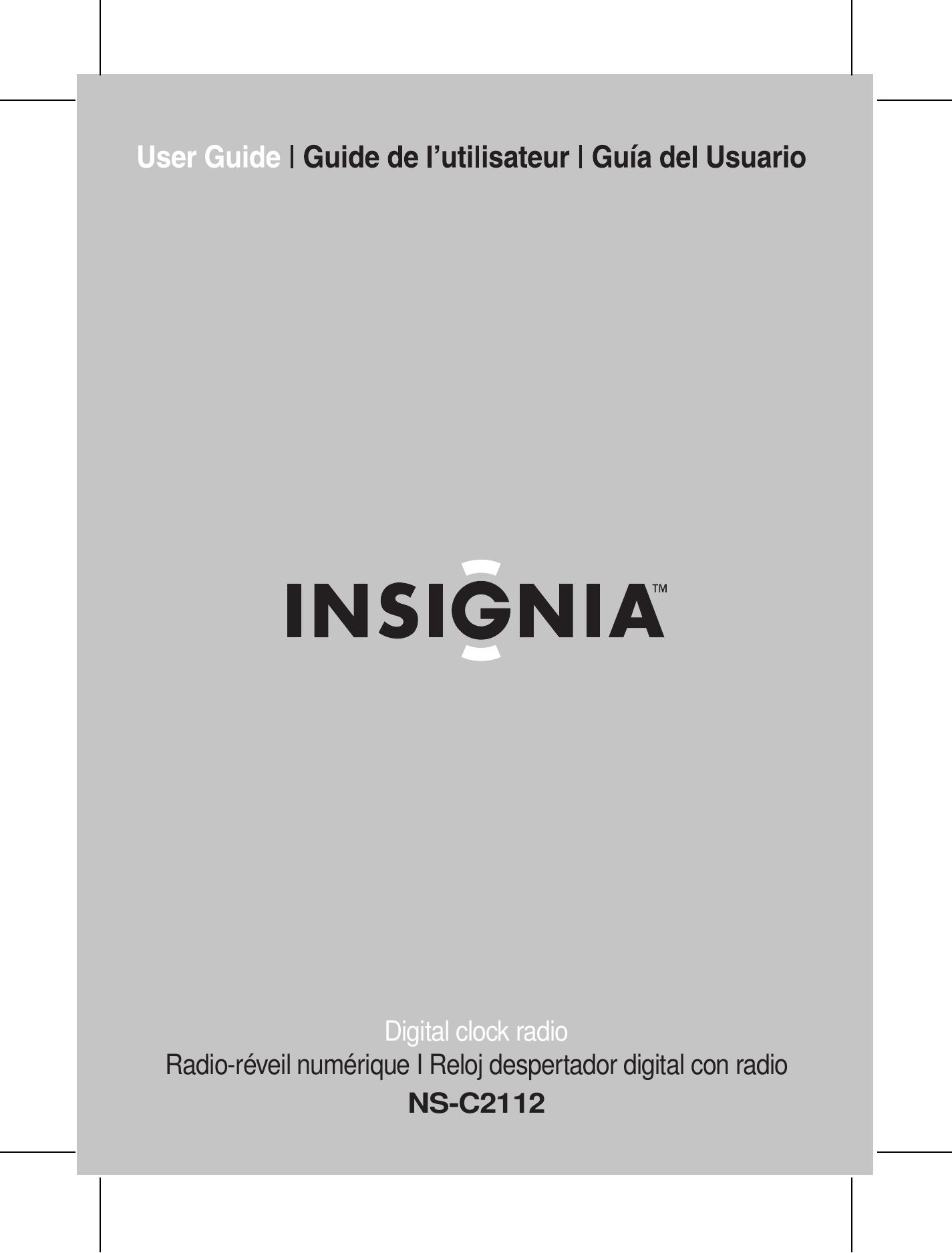 Insignia NS-C2112 Clock Radio User Manual