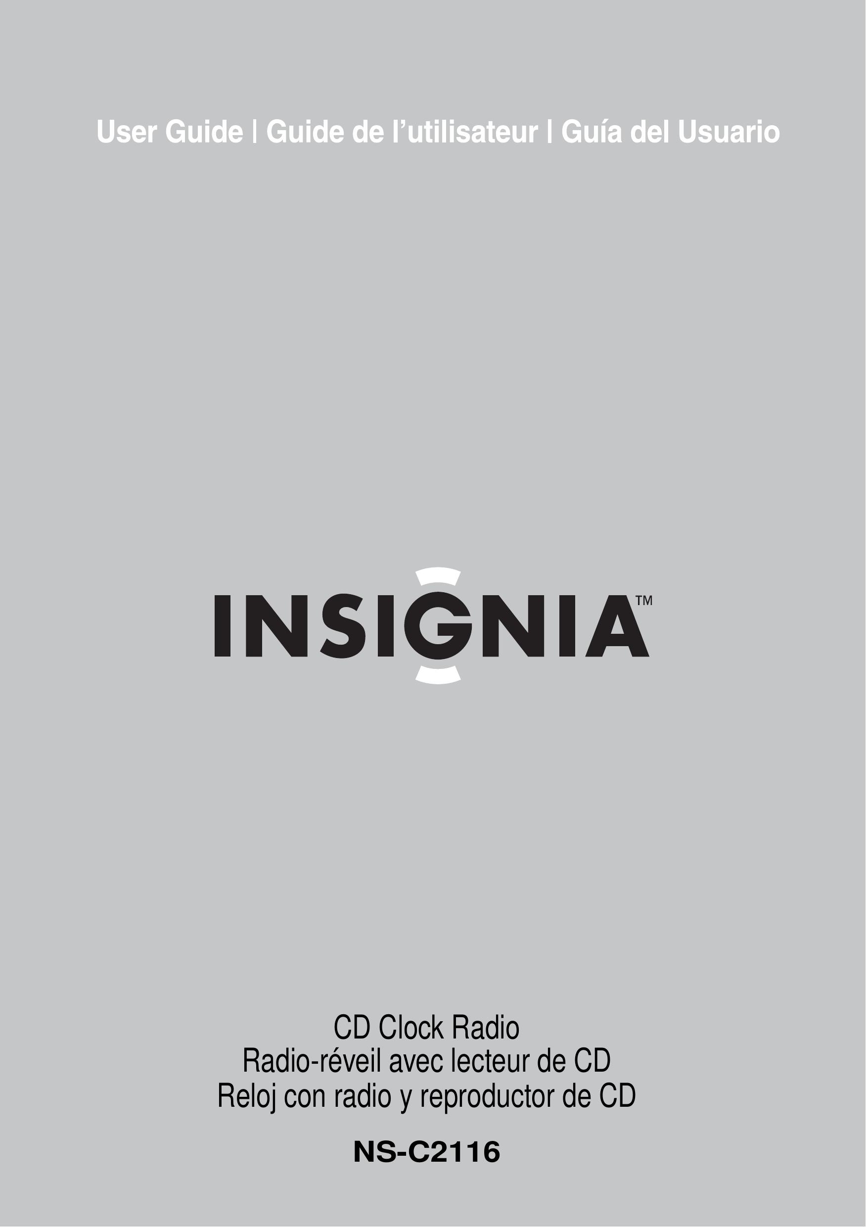 Insignia NS-C2116 Clock Radio User Manual