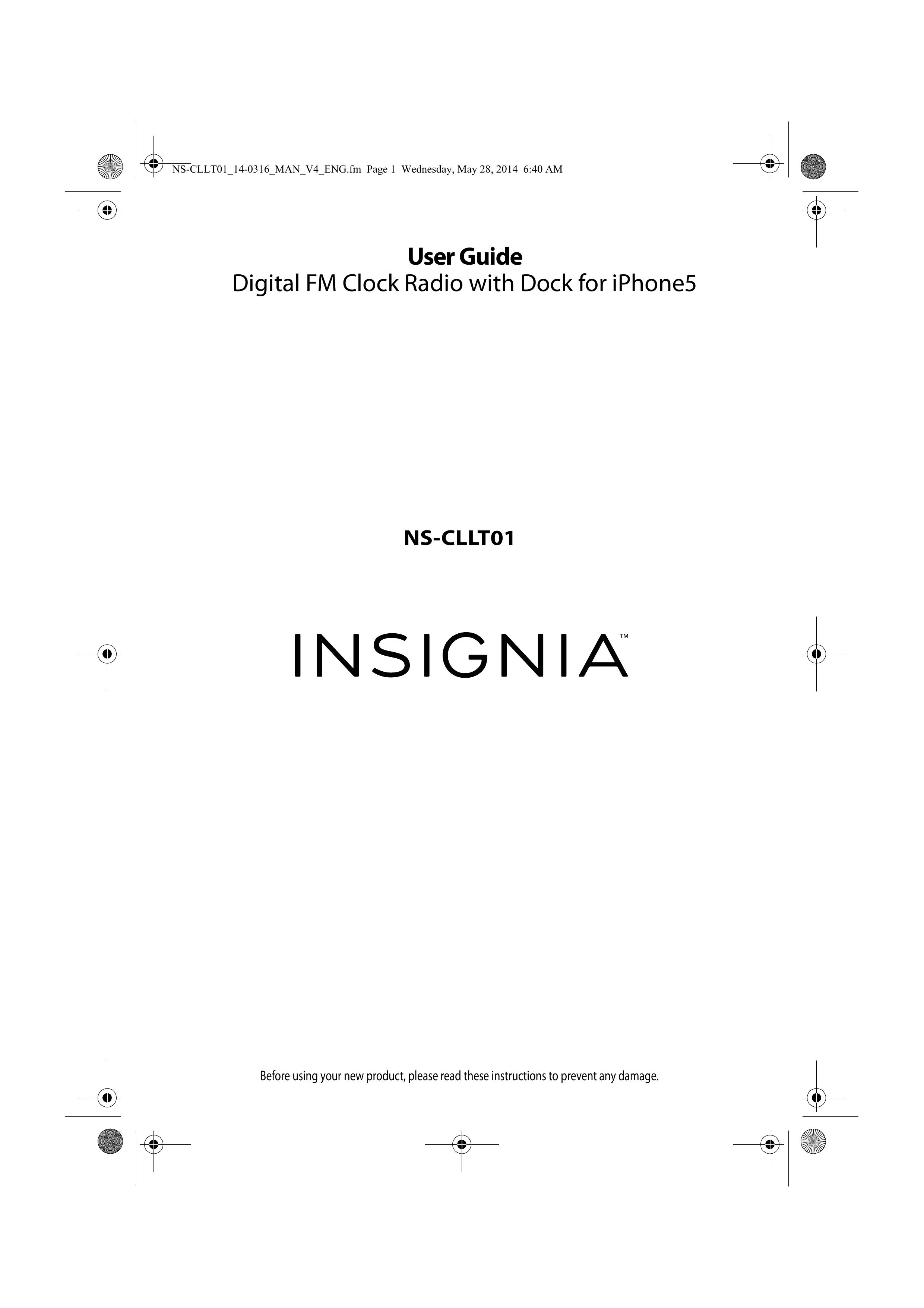 Insignia NS-CLLT01 Clock Radio User Manual