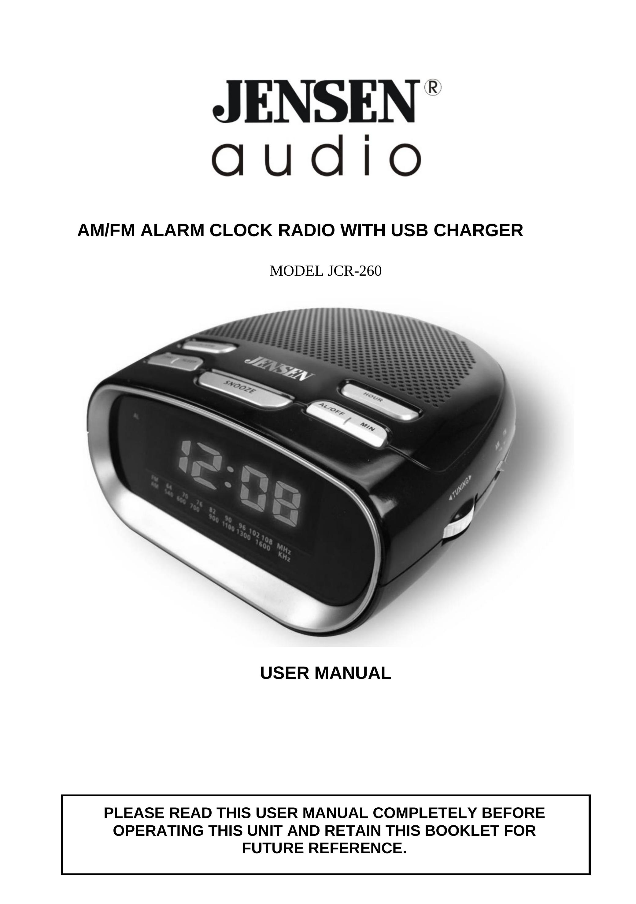 Jensen JCR-260 Clock Radio User Manual