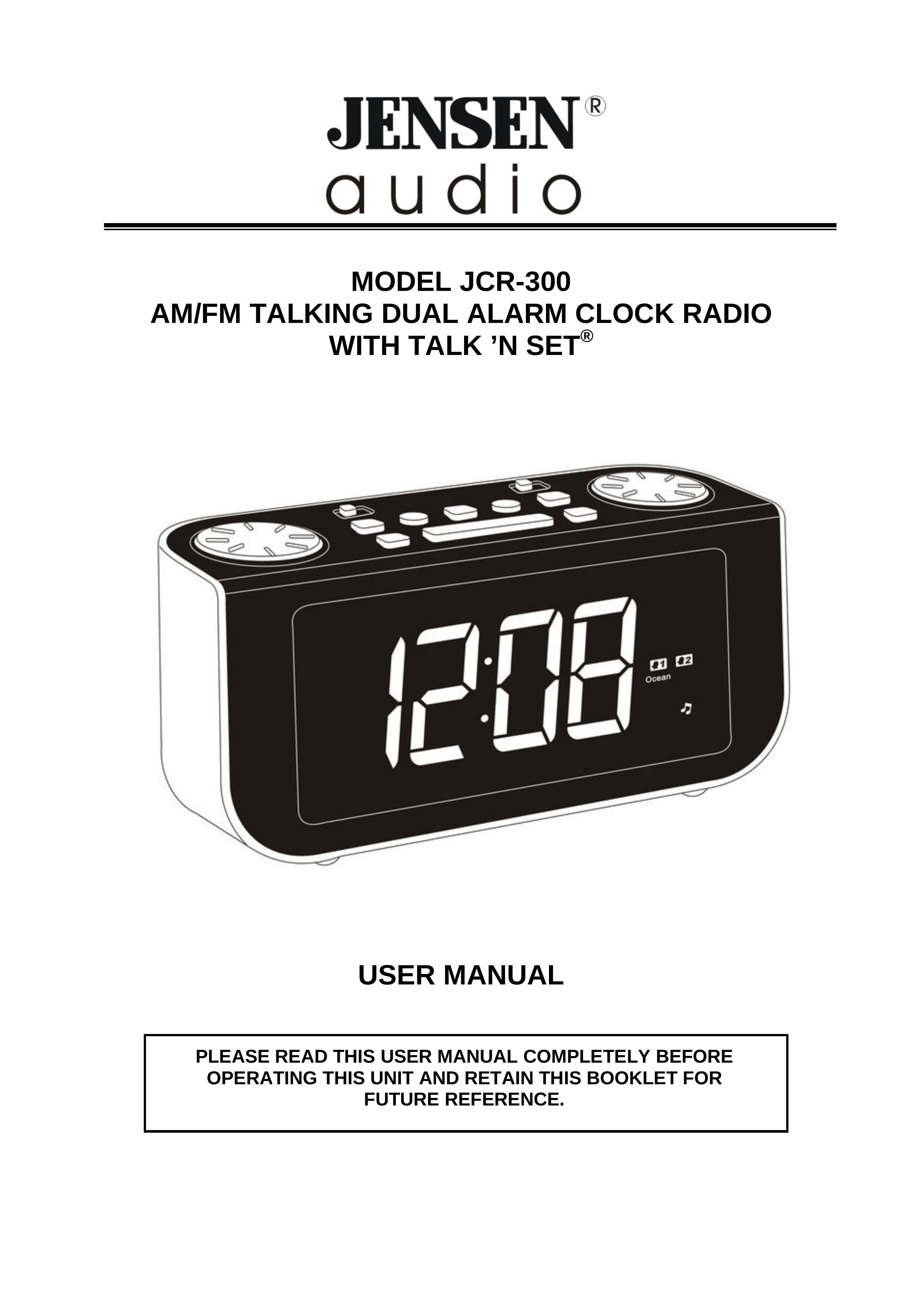 Jensen JCR-300 Clock Radio User Manual