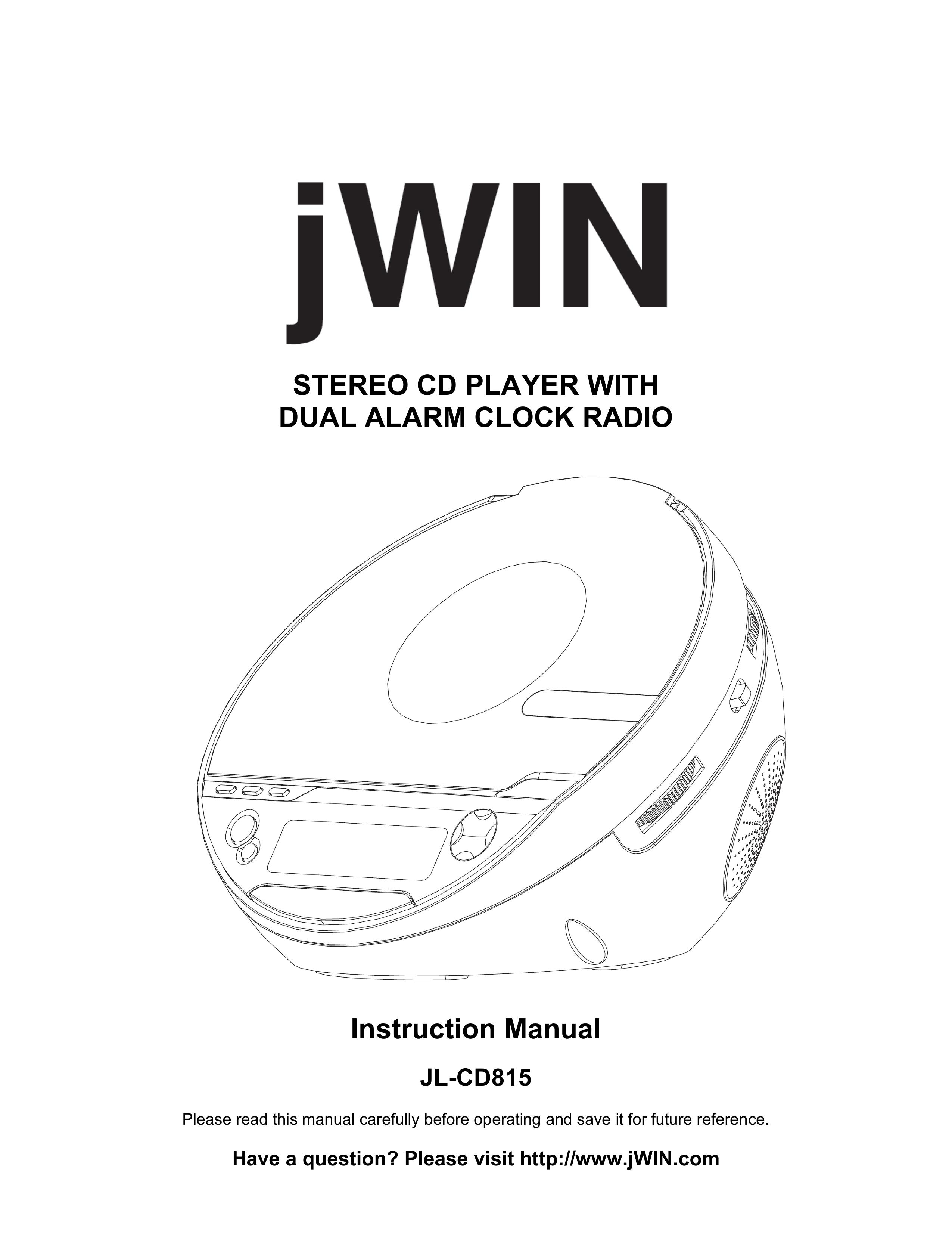 Jwin JL-CD815 Clock Radio User Manual