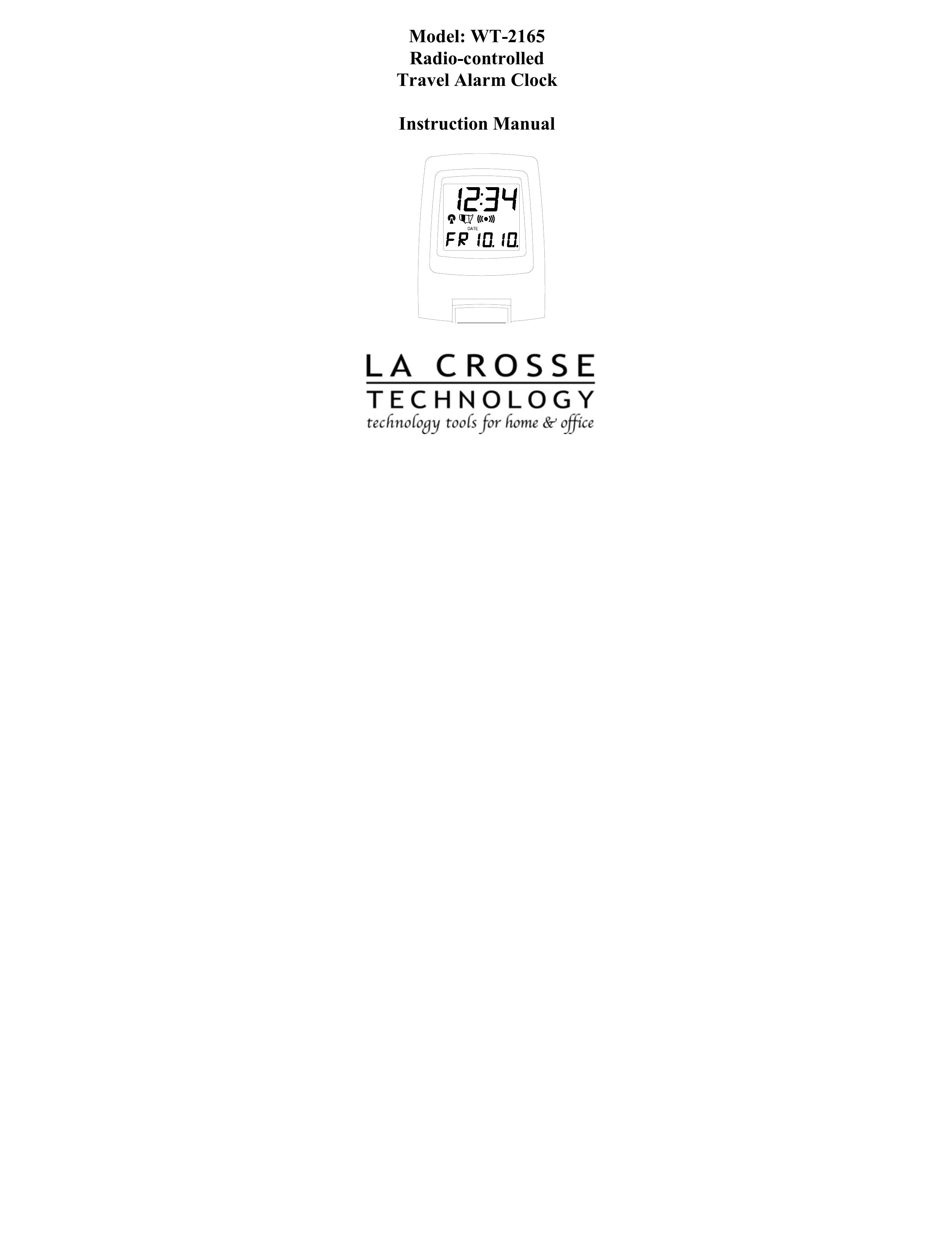 La Crosse Technology WT-2165 Clock Radio User Manual