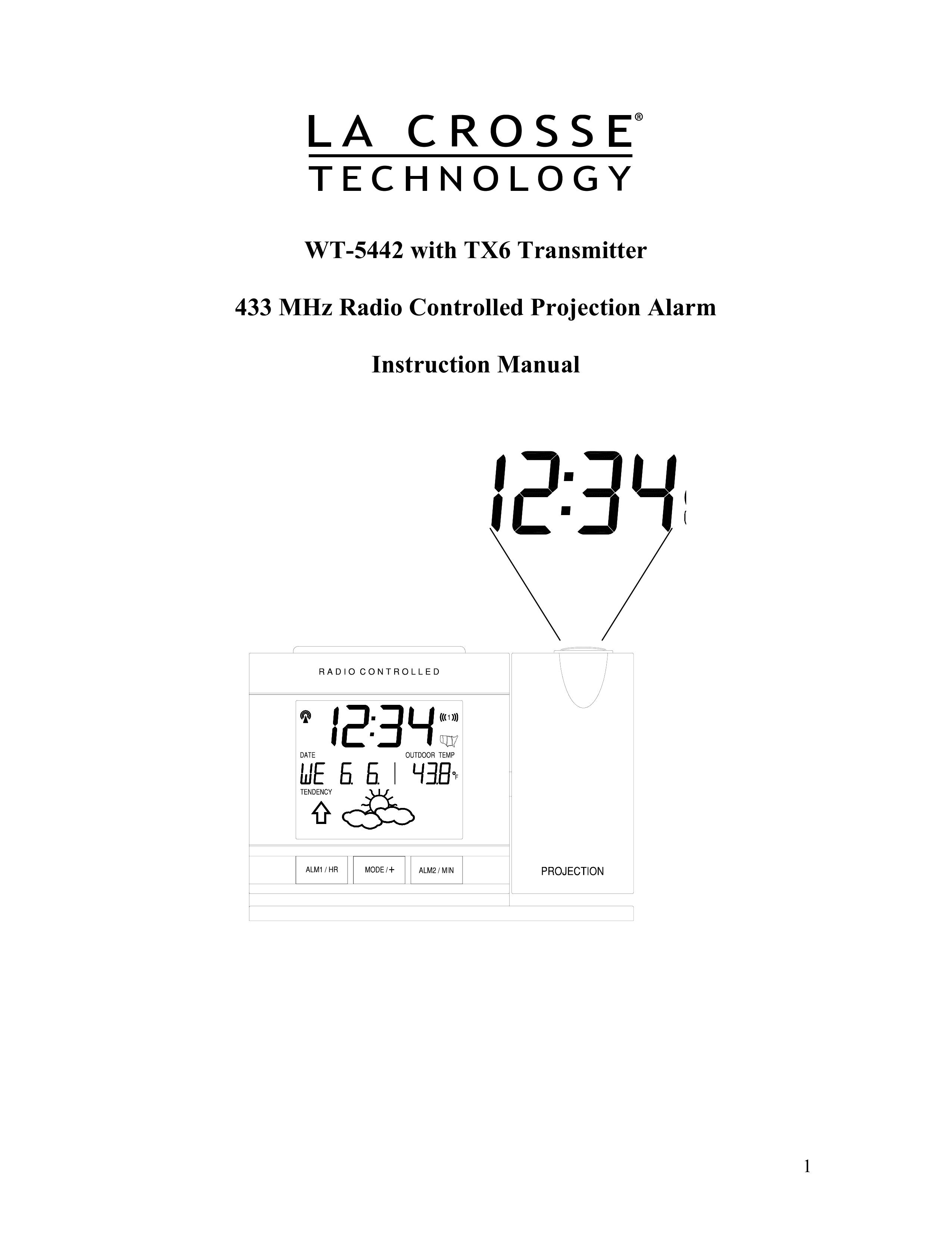 La Crosse Technology WT-5442 Clock Radio User Manual