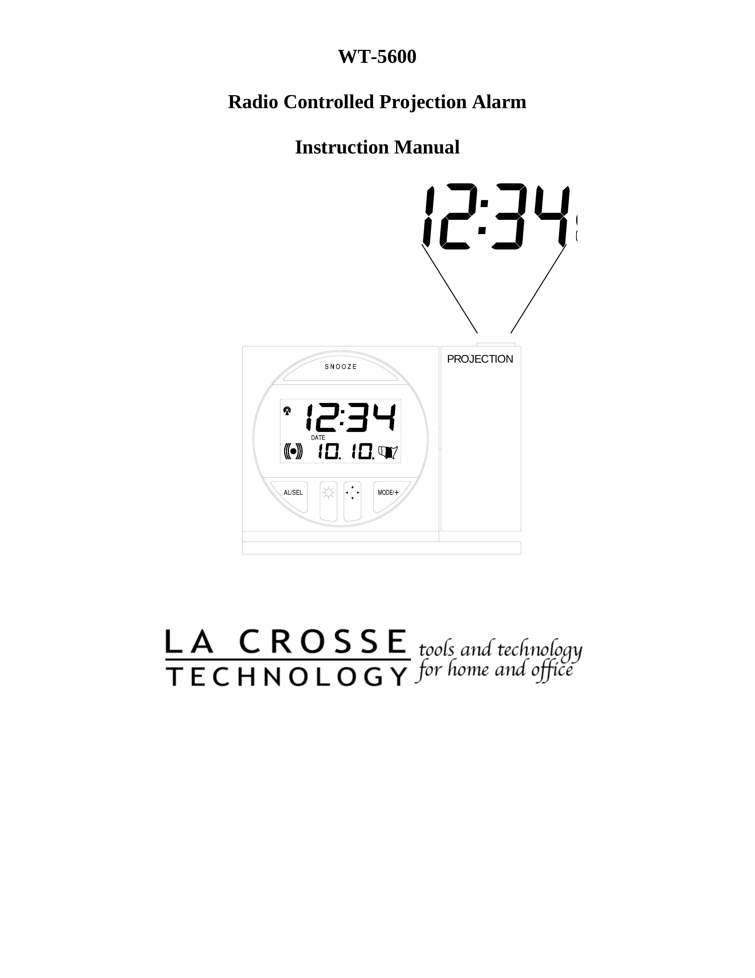La Crosse Technology WT-5600 Clock Radio User Manual