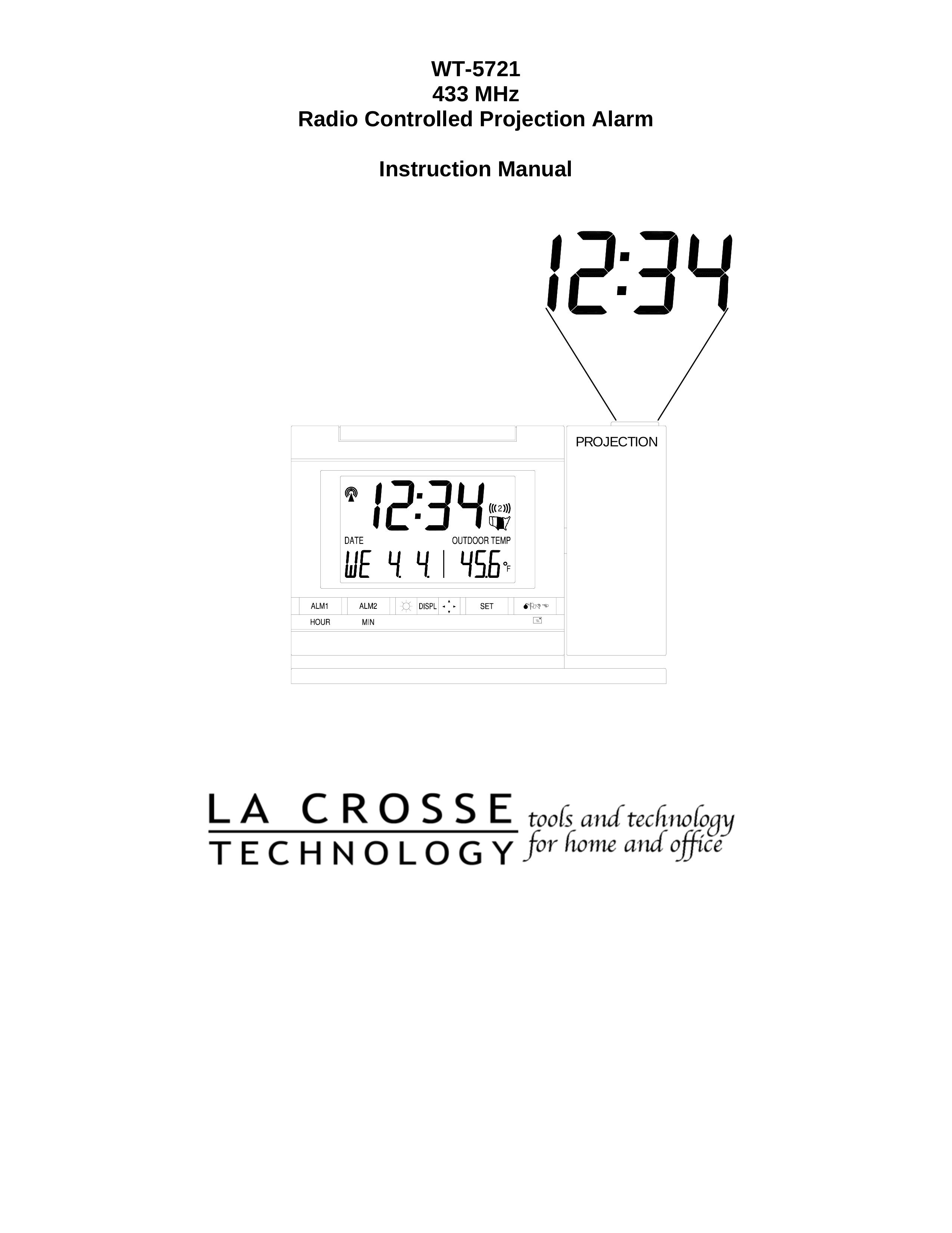 La Crosse Technology WT-5721 Clock Radio User Manual