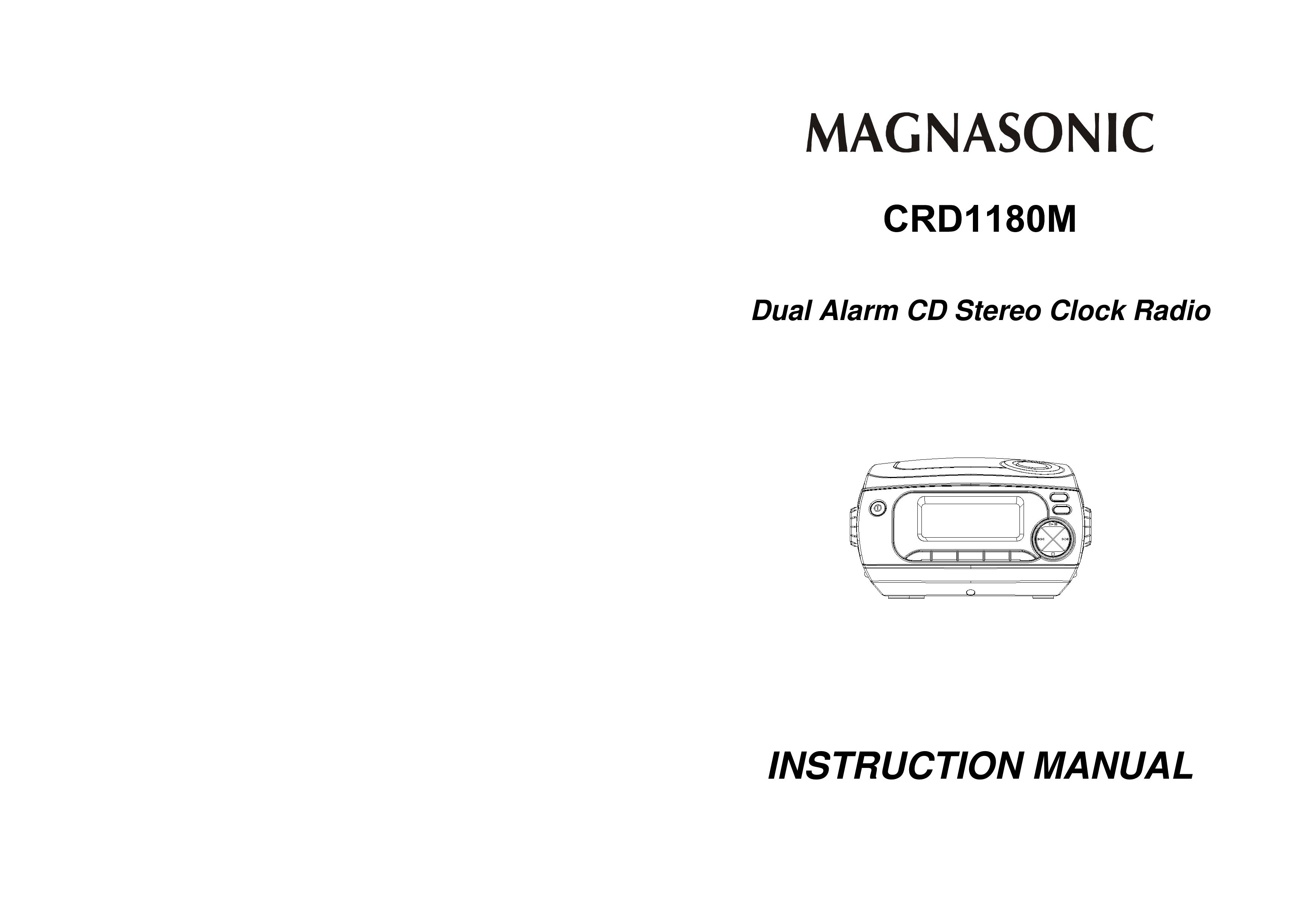Magnasonic CRD1180M Clock Radio User Manual