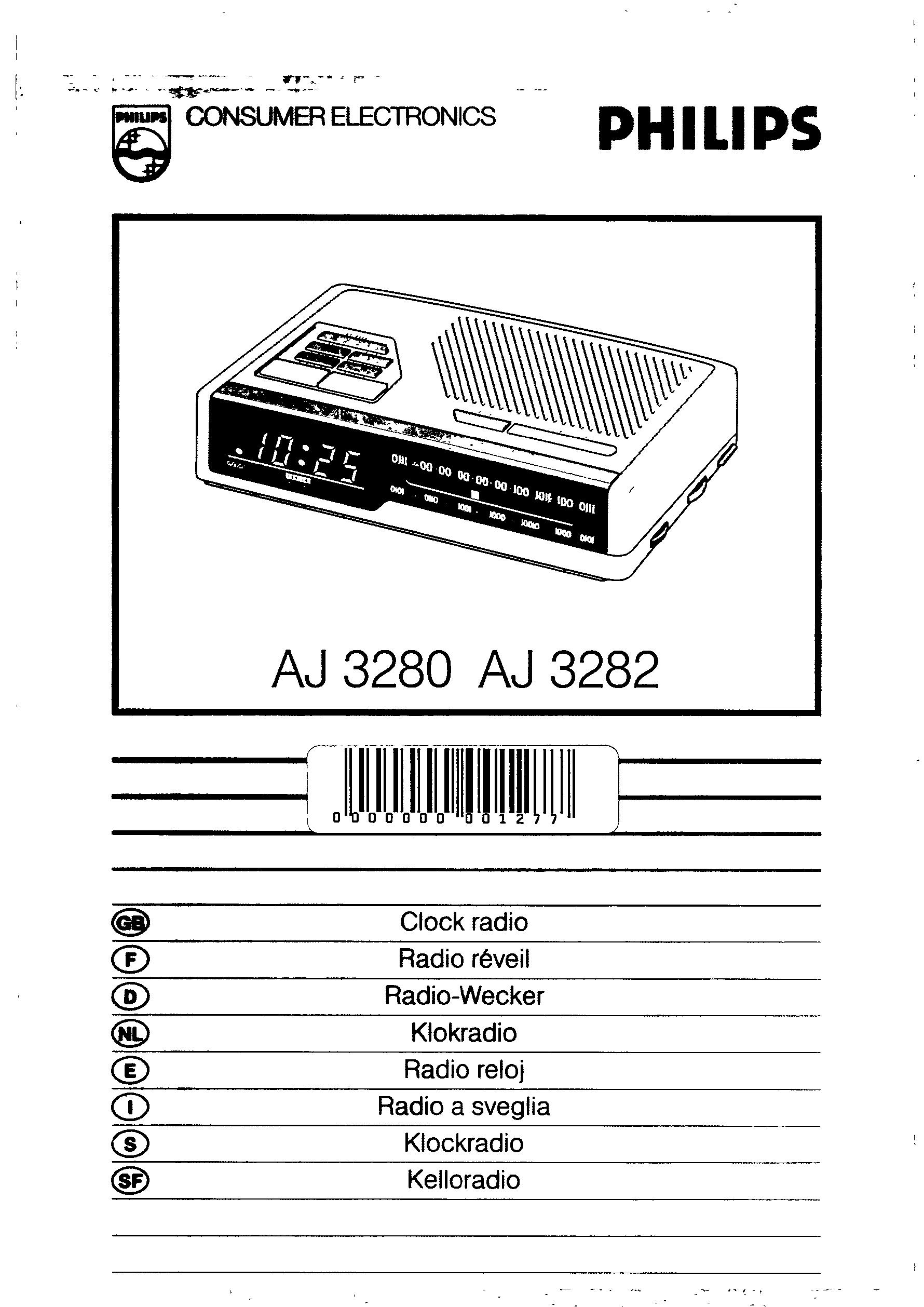 Magnavox AJ3282 Clock Radio User Manual