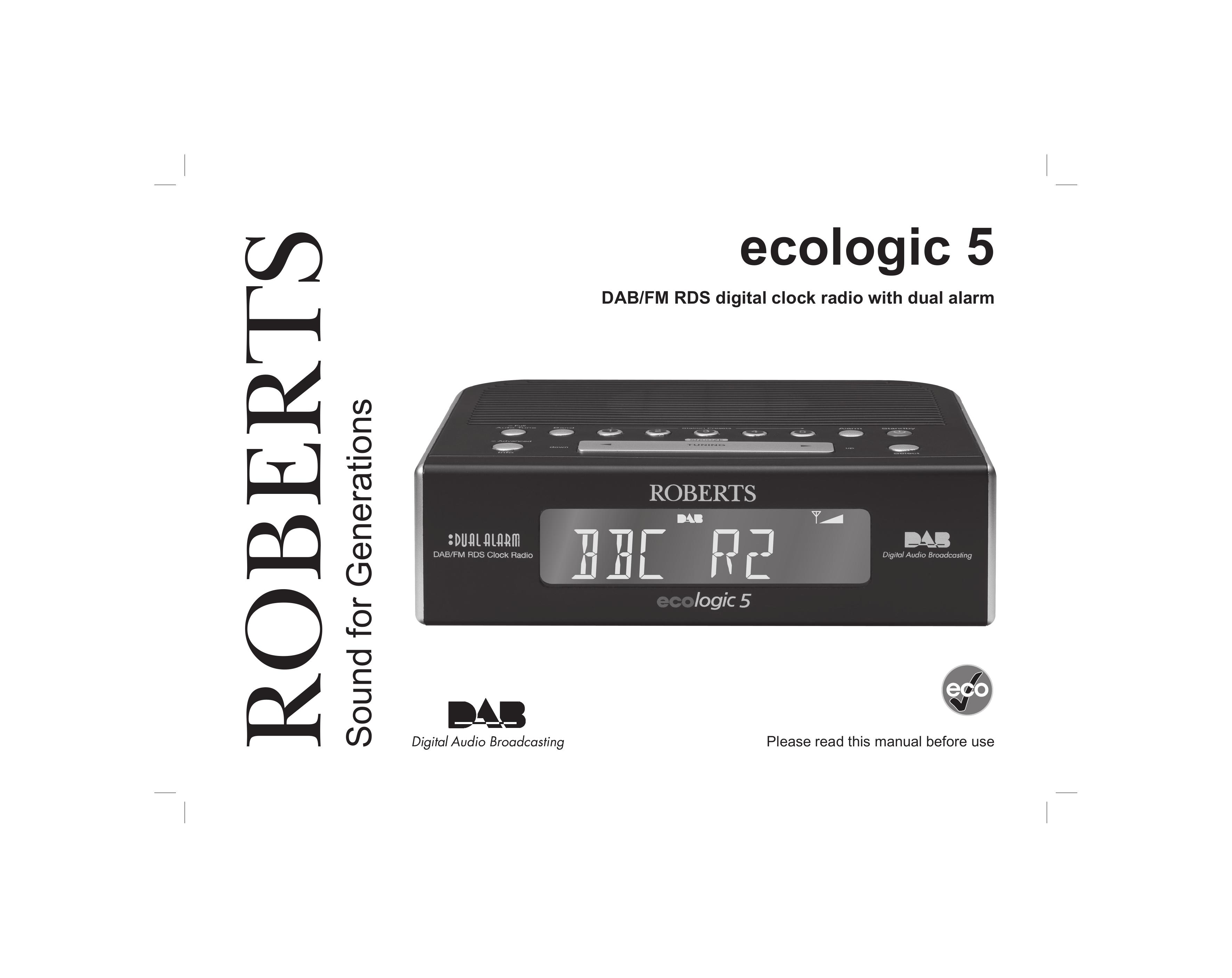Roberts Radio ecologic 5 Clock Radio User Manual