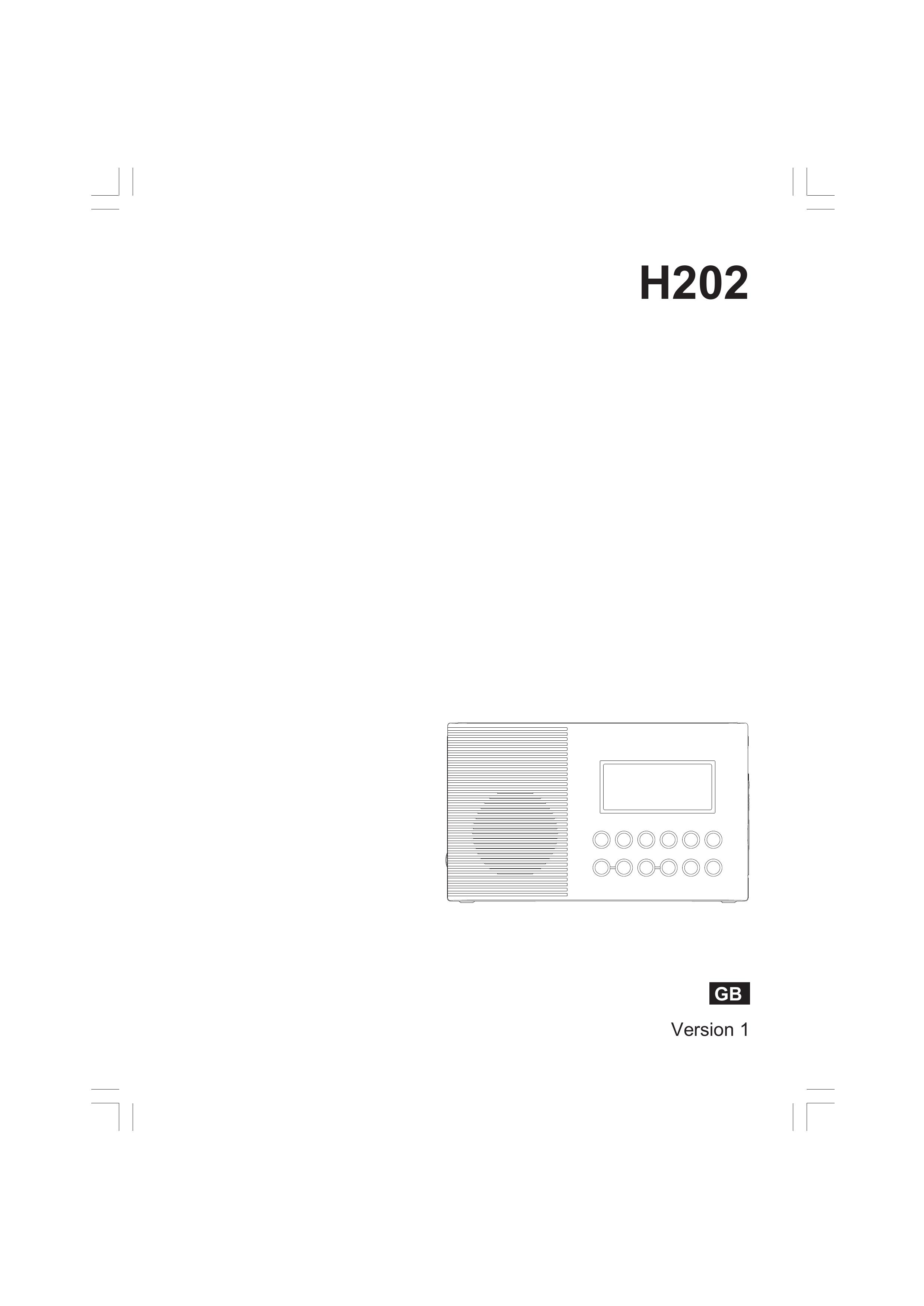 Sangean Electronics H202 Clock Radio User Manual