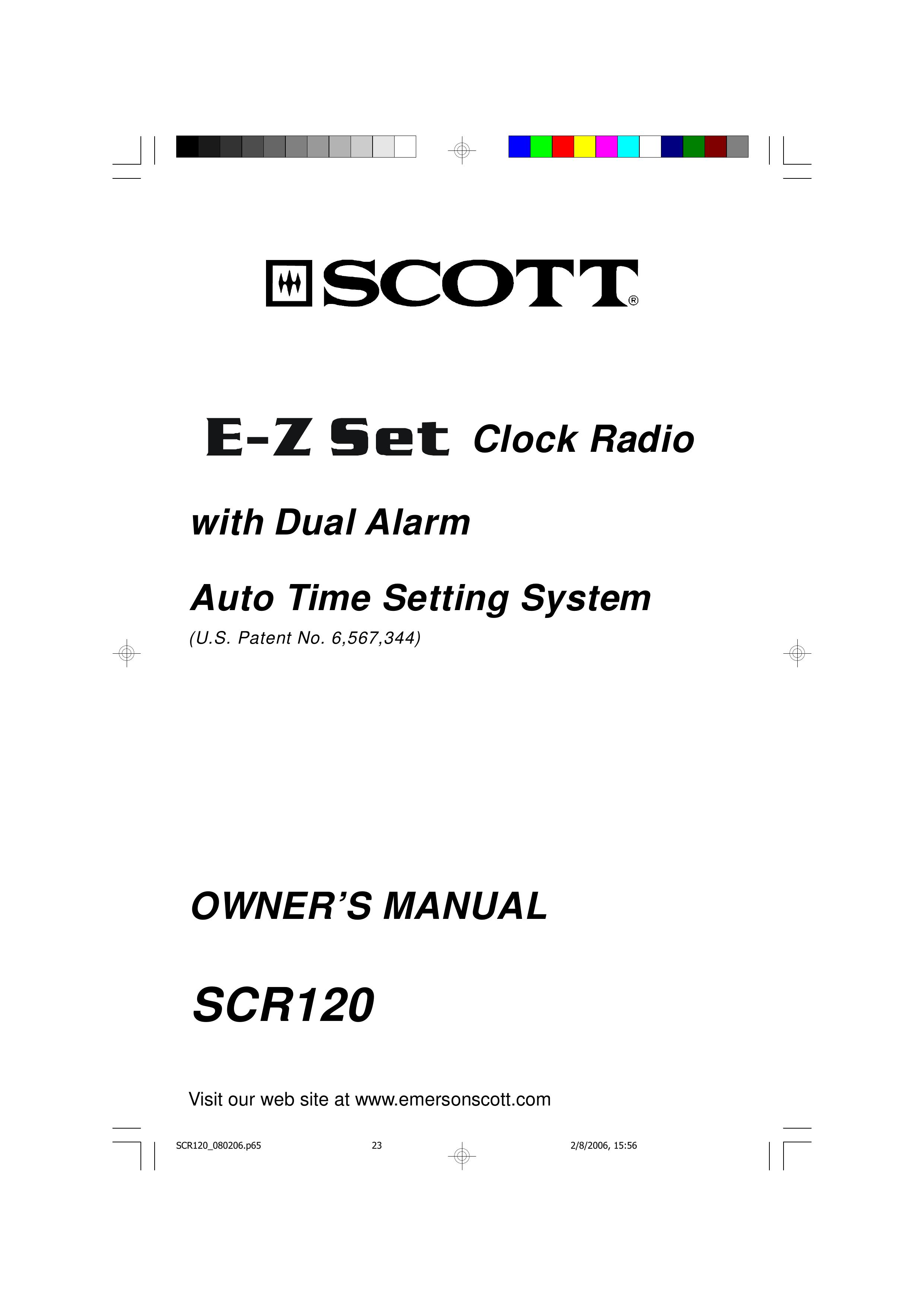 Scott SCR120 Clock Radio User Manual