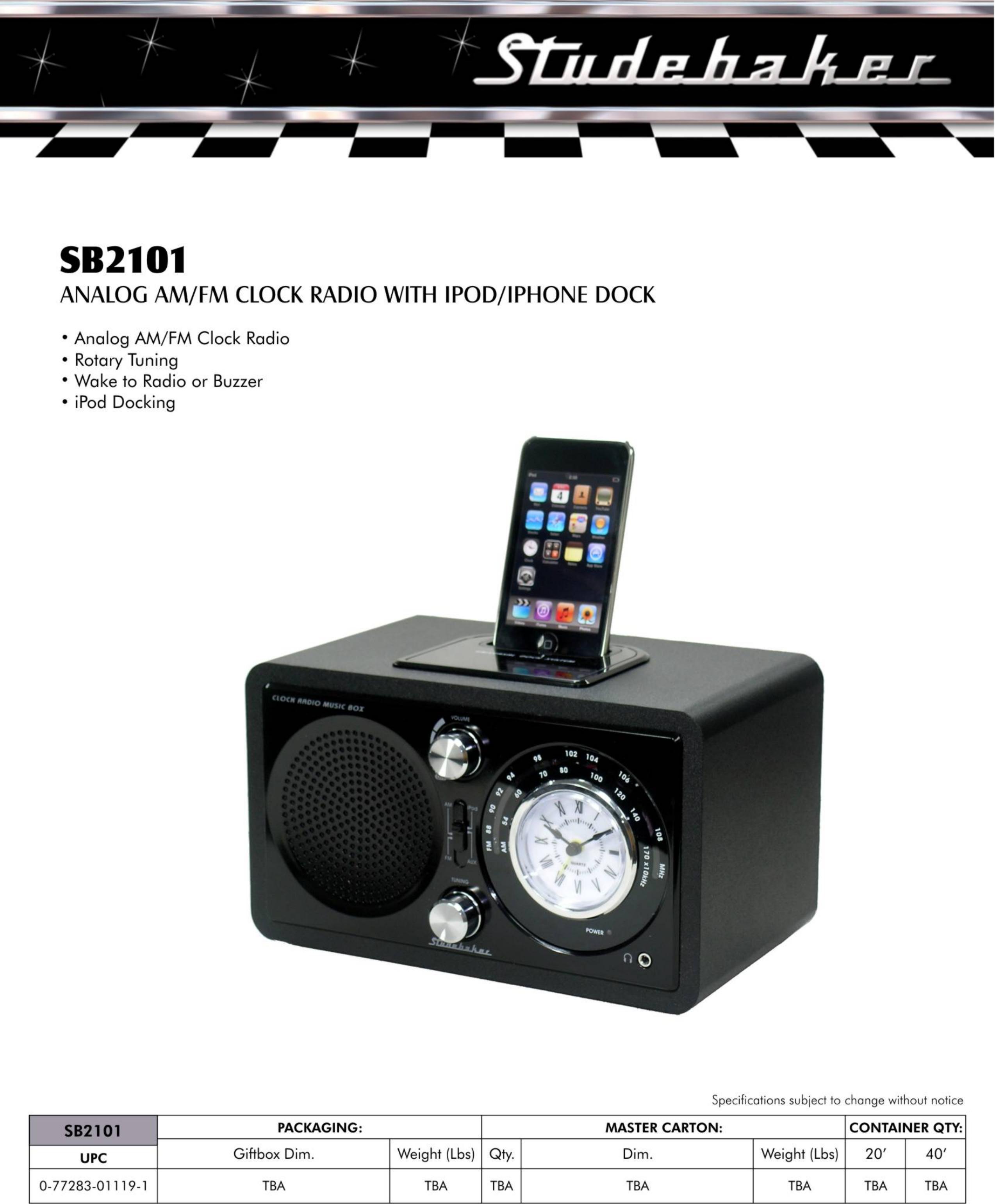Spectra SB2101 Clock Radio User Manual