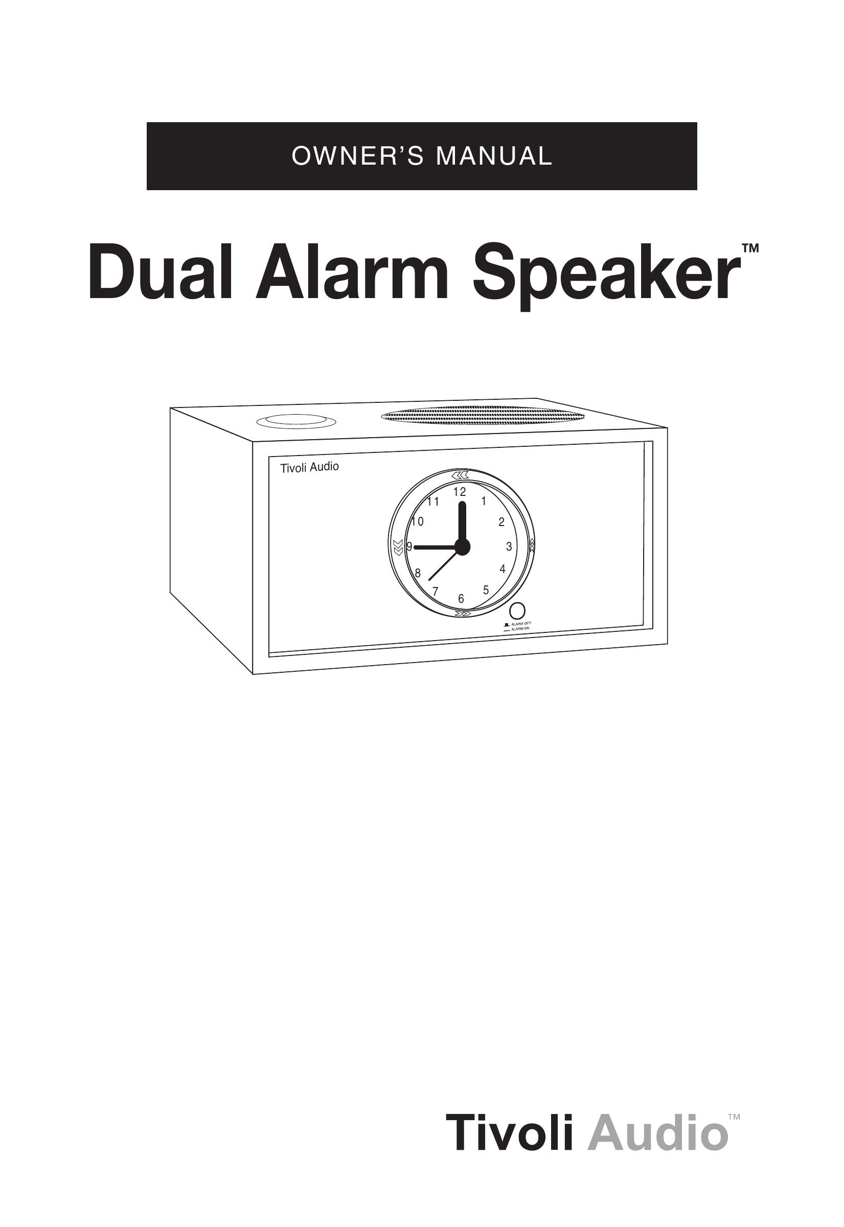 Tivoli Audio Dual Alarm Speaker Clock Radio User Manual