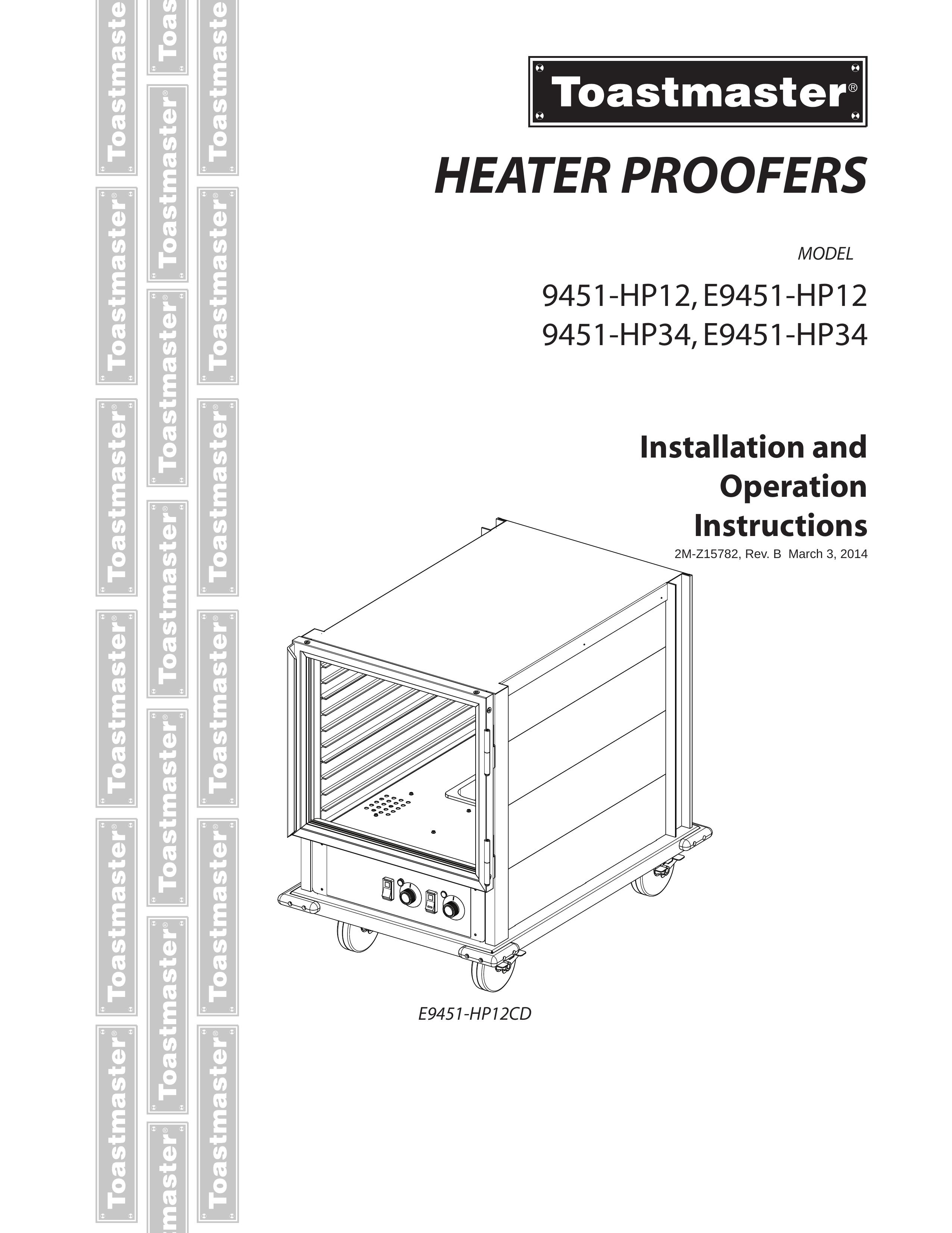 Toastmaster E9451-HP12 9451-HP34 Clock Radio User Manual