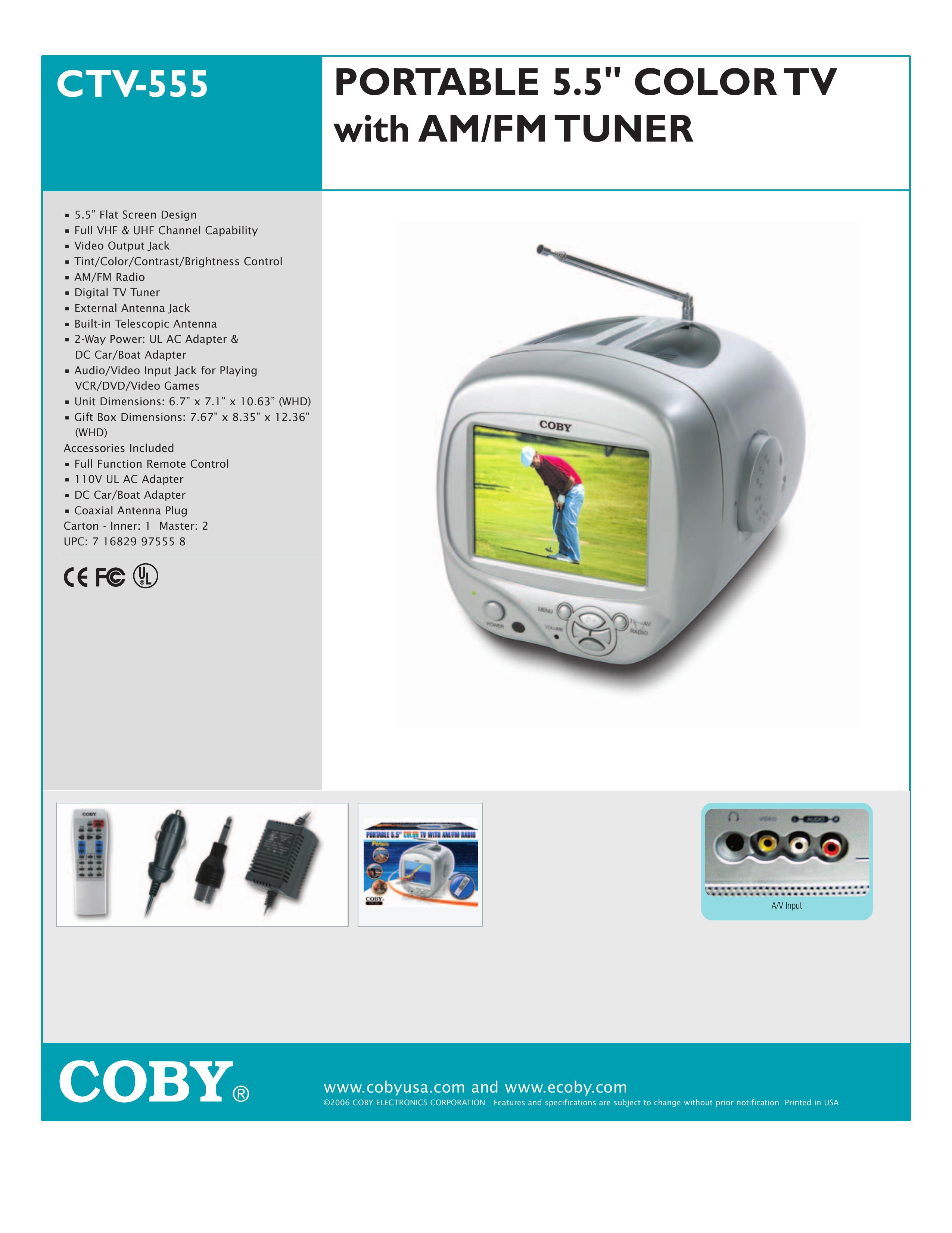 COBY electronic CTV-555 Handheld TV User Manual